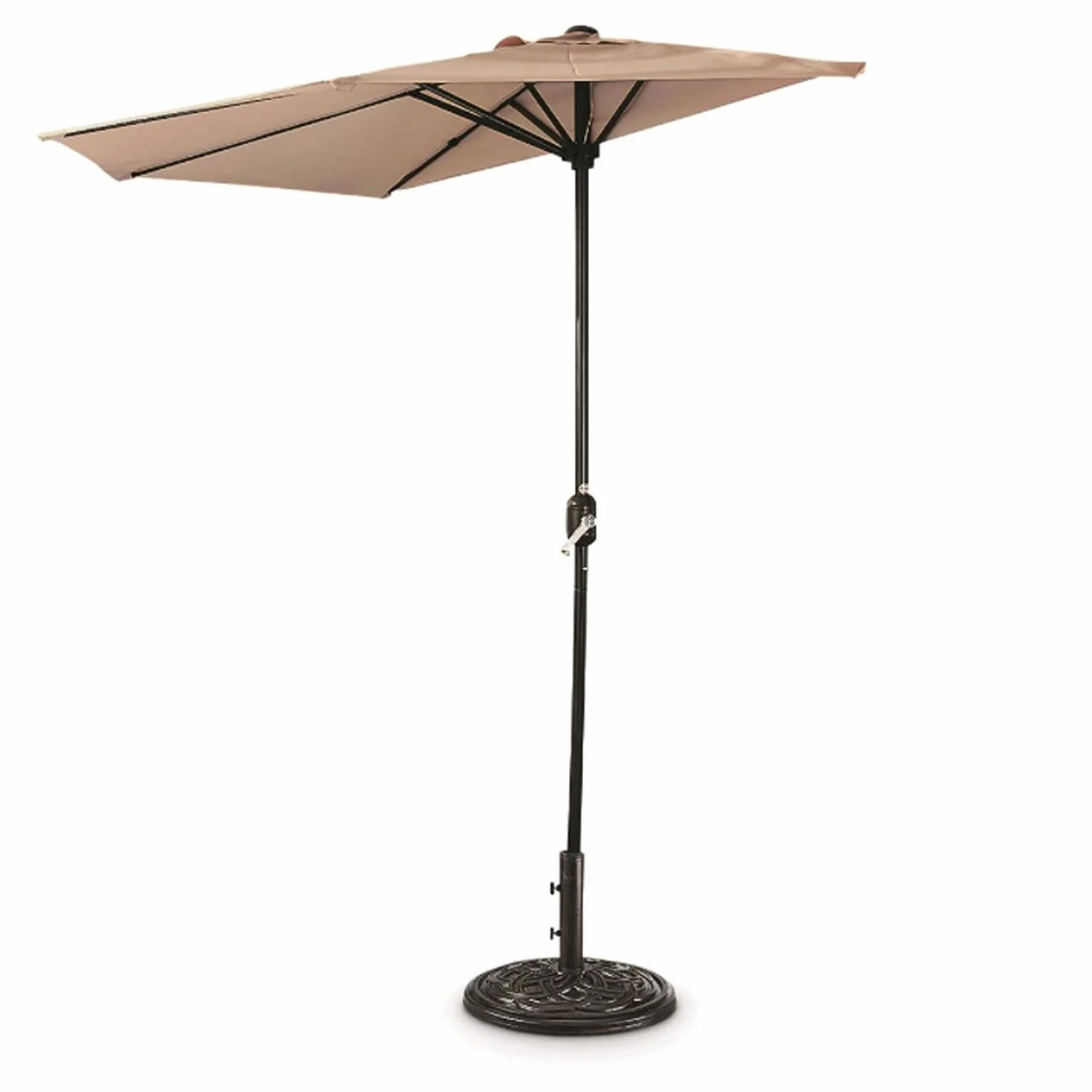 Half Round Patio Umbrella, Outdoor, Garden, Deck, Balcony Shade 8 Feet