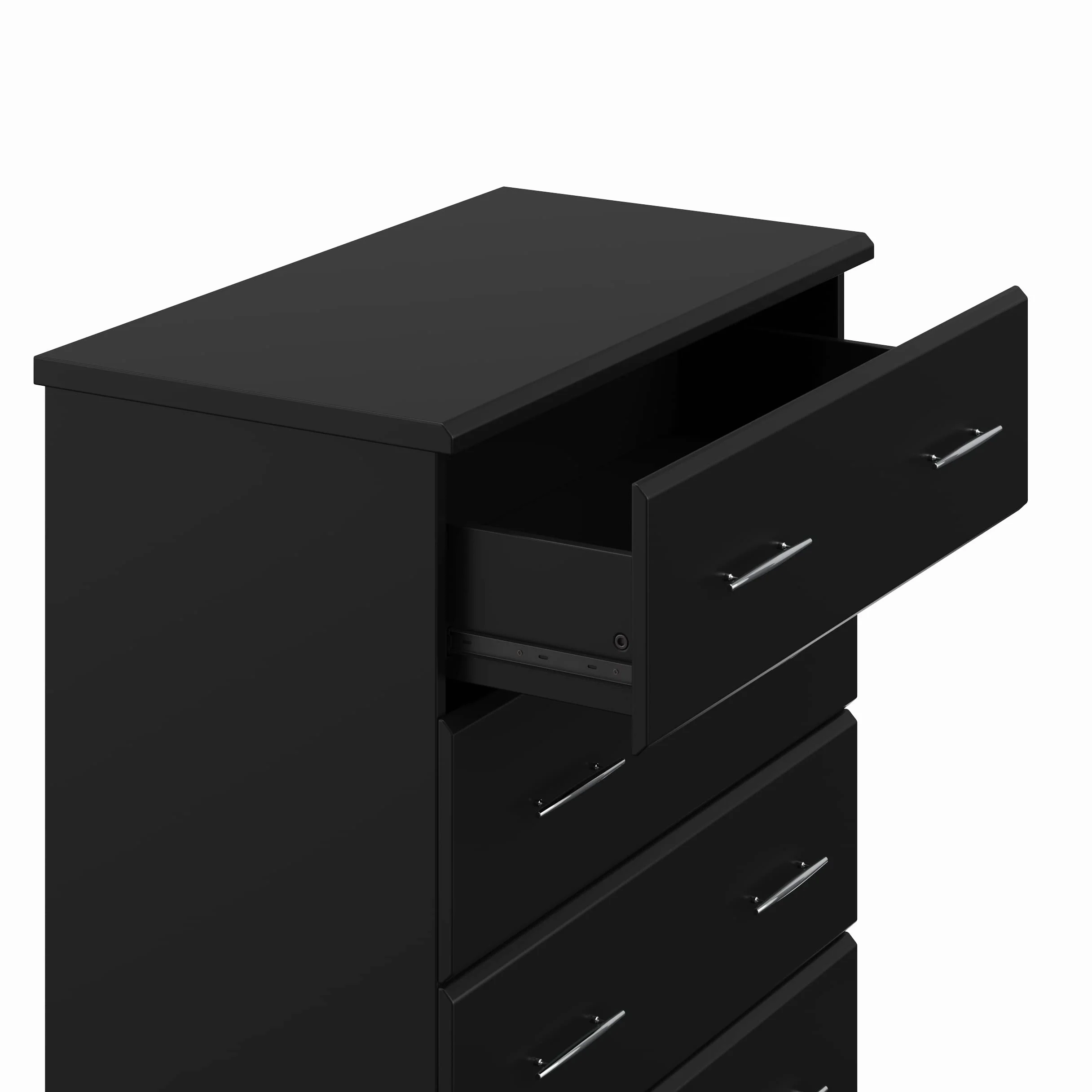 Storkcraft Brookside 4 Drawer Dresser, Black | GREENGUARD Gold Certified, Nursery Dresser for Kids Bedroom, Chest of Drawers