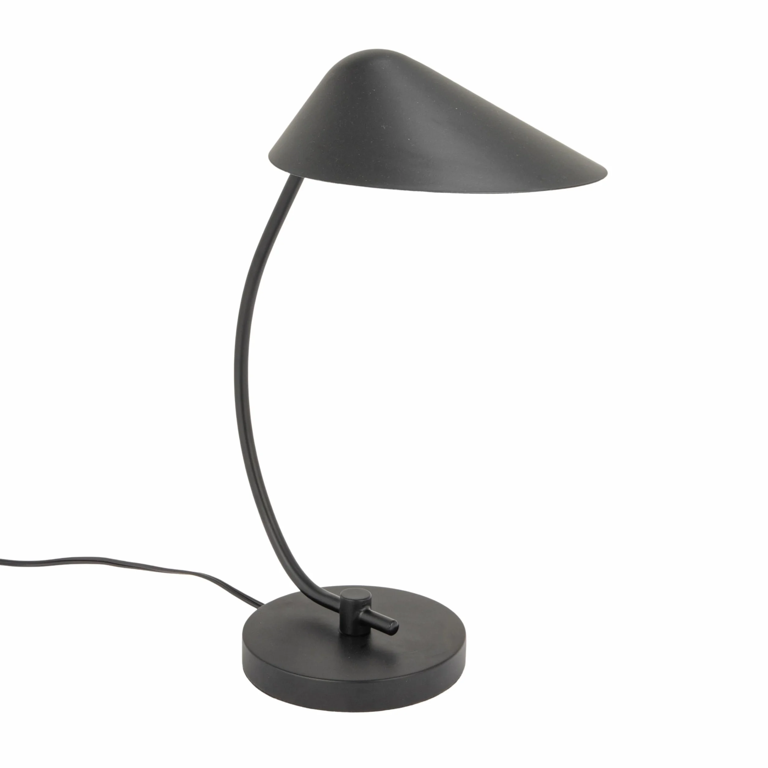 Creative Co-Op Metal Table Lamp with Inline Switch, Black Finish