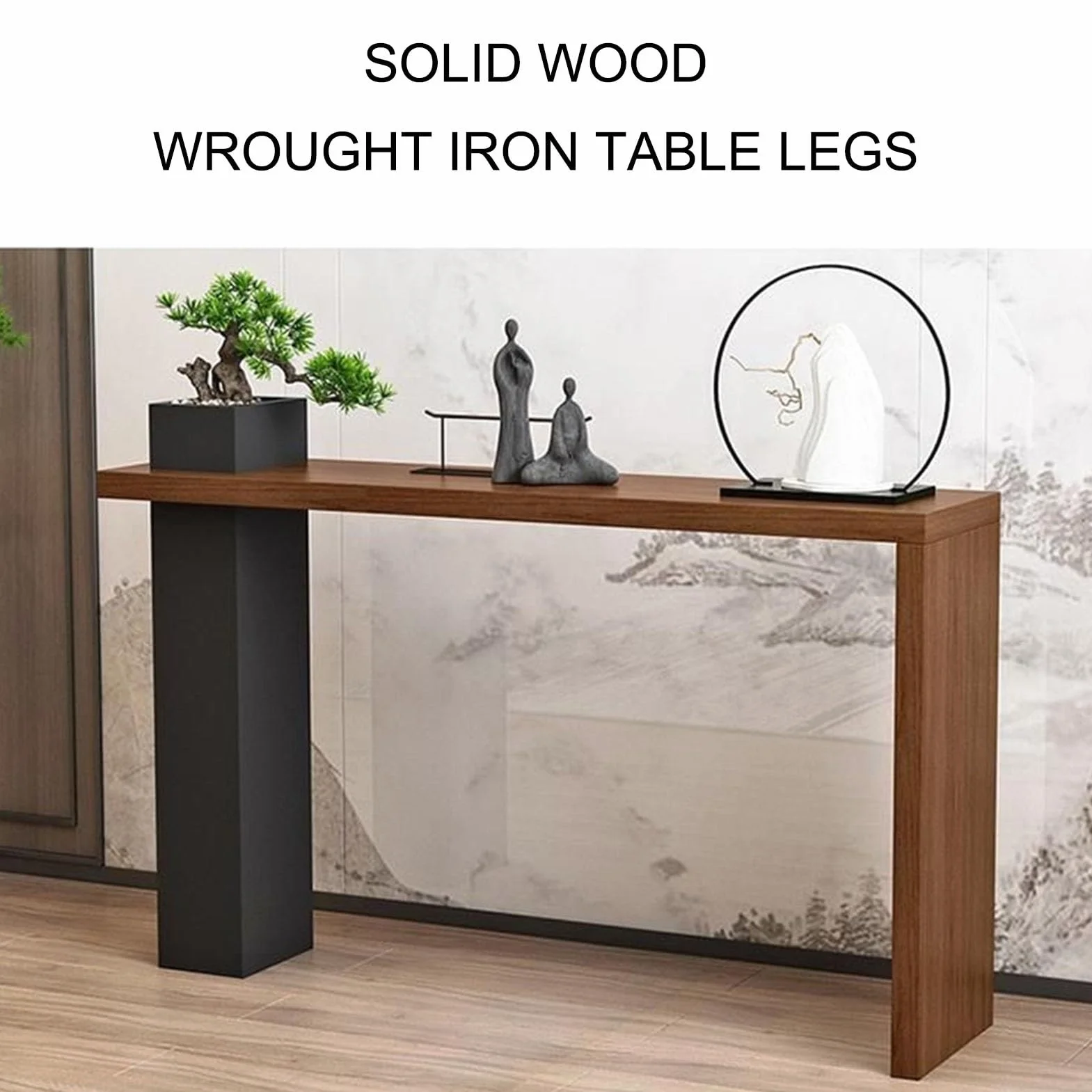 Console Table, Modern Accent Table for Hallway, Narrow High Entryway Table with Shelves, Wooden Design for Living Room and Entrance. Perfect for Narrow Spaces