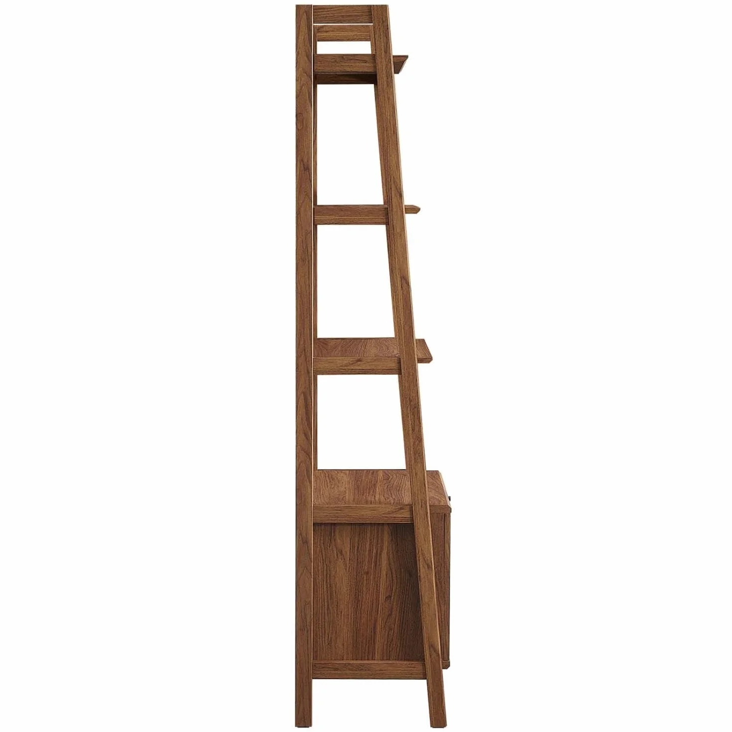 Modway 21" Bookshelf Display Case in Walnut