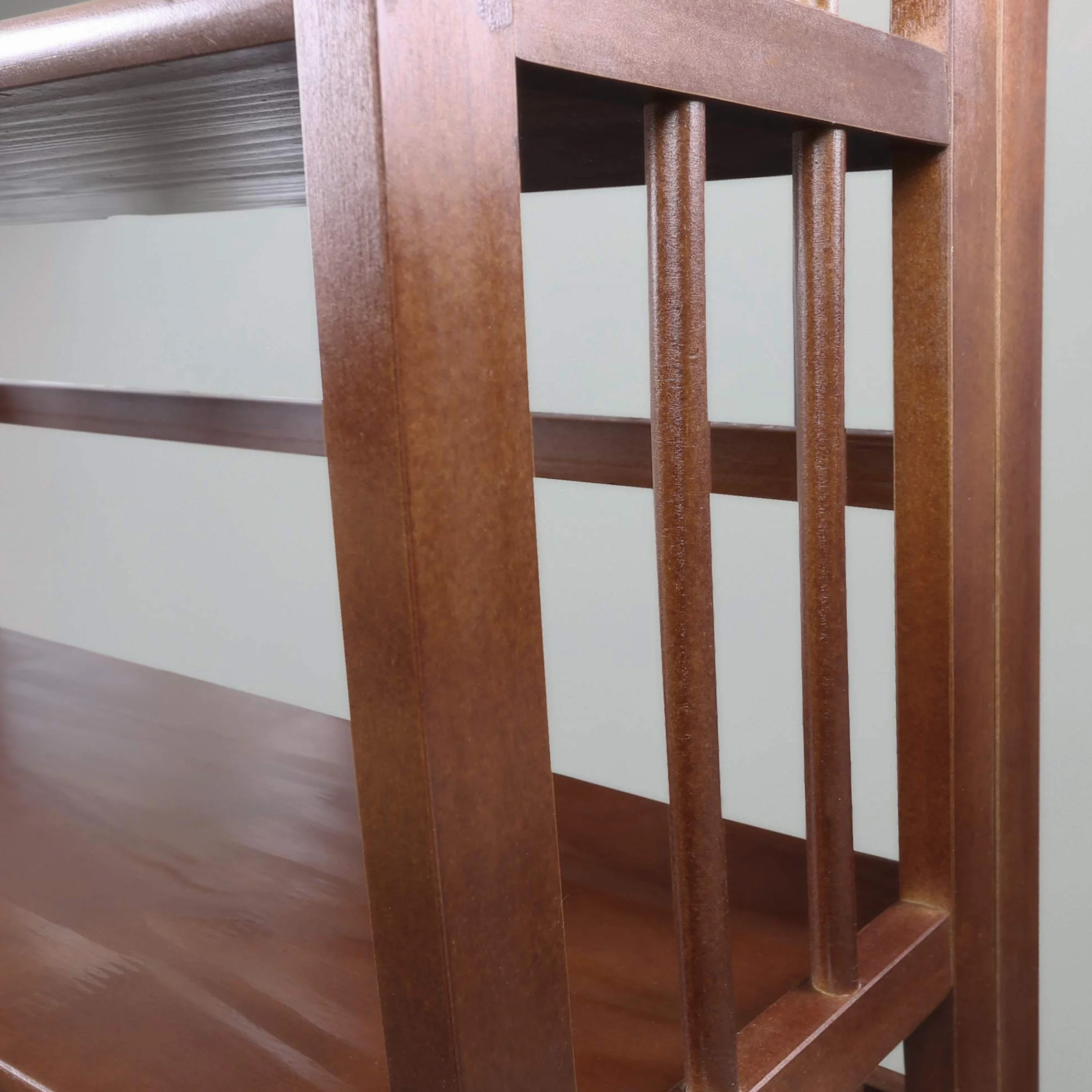 Casual Home 3-Shelf Folding Stackable Bookcase (27.5" Wide)-Walnut