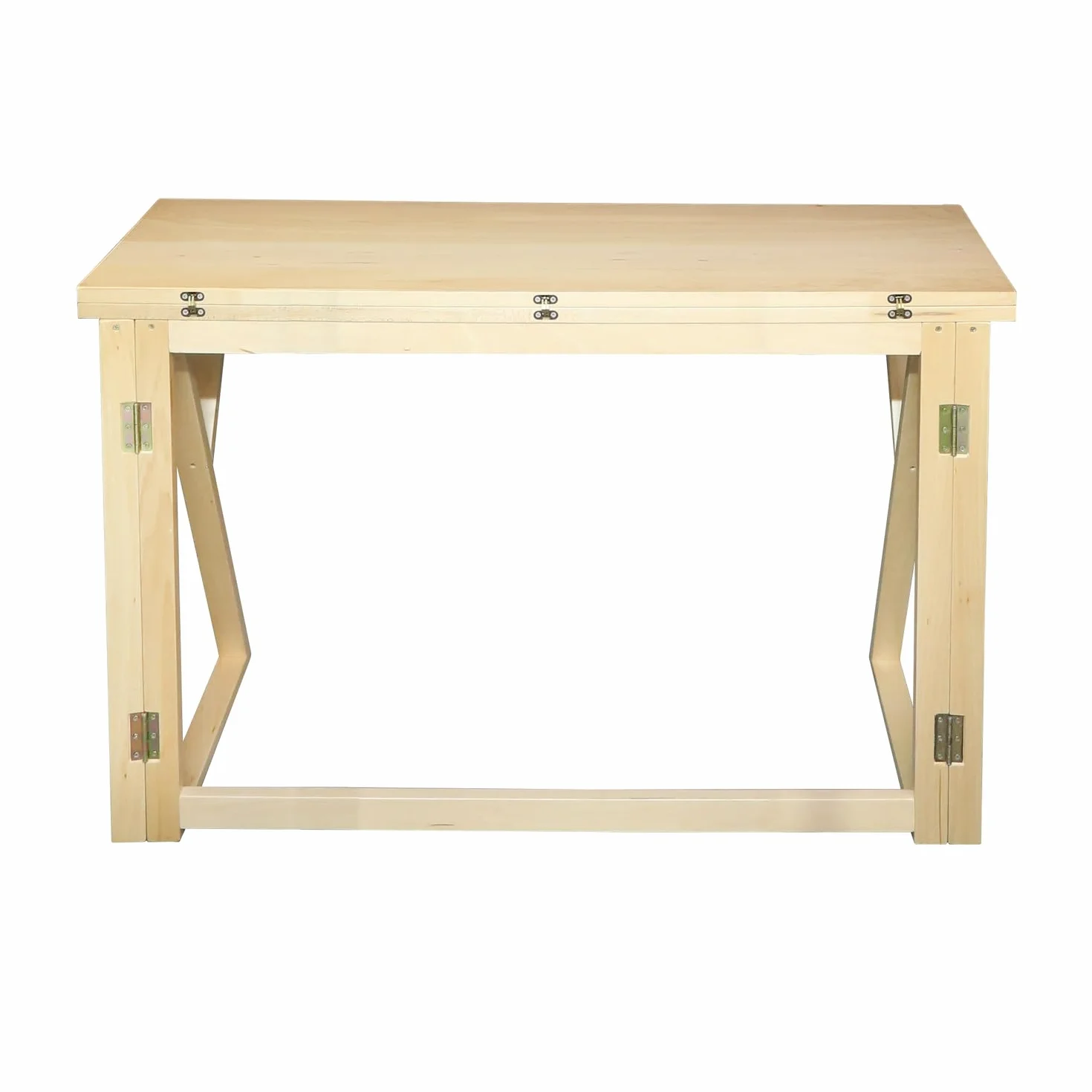 Aztecs Folding Console to Dining Convertible Table with Solid American Basswood