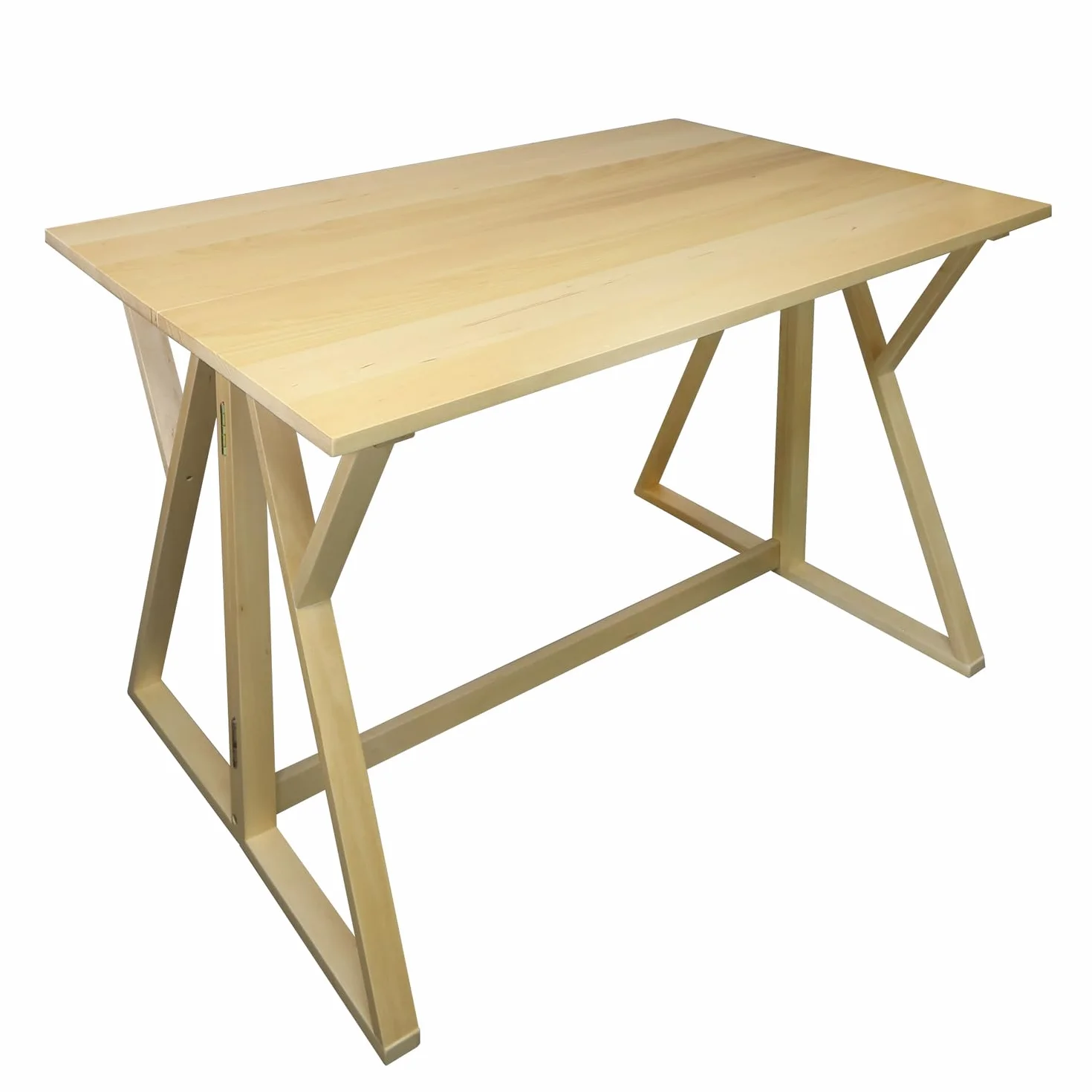 Aztecs Folding Console to Dining Convertible Table with Solid American Basswood
