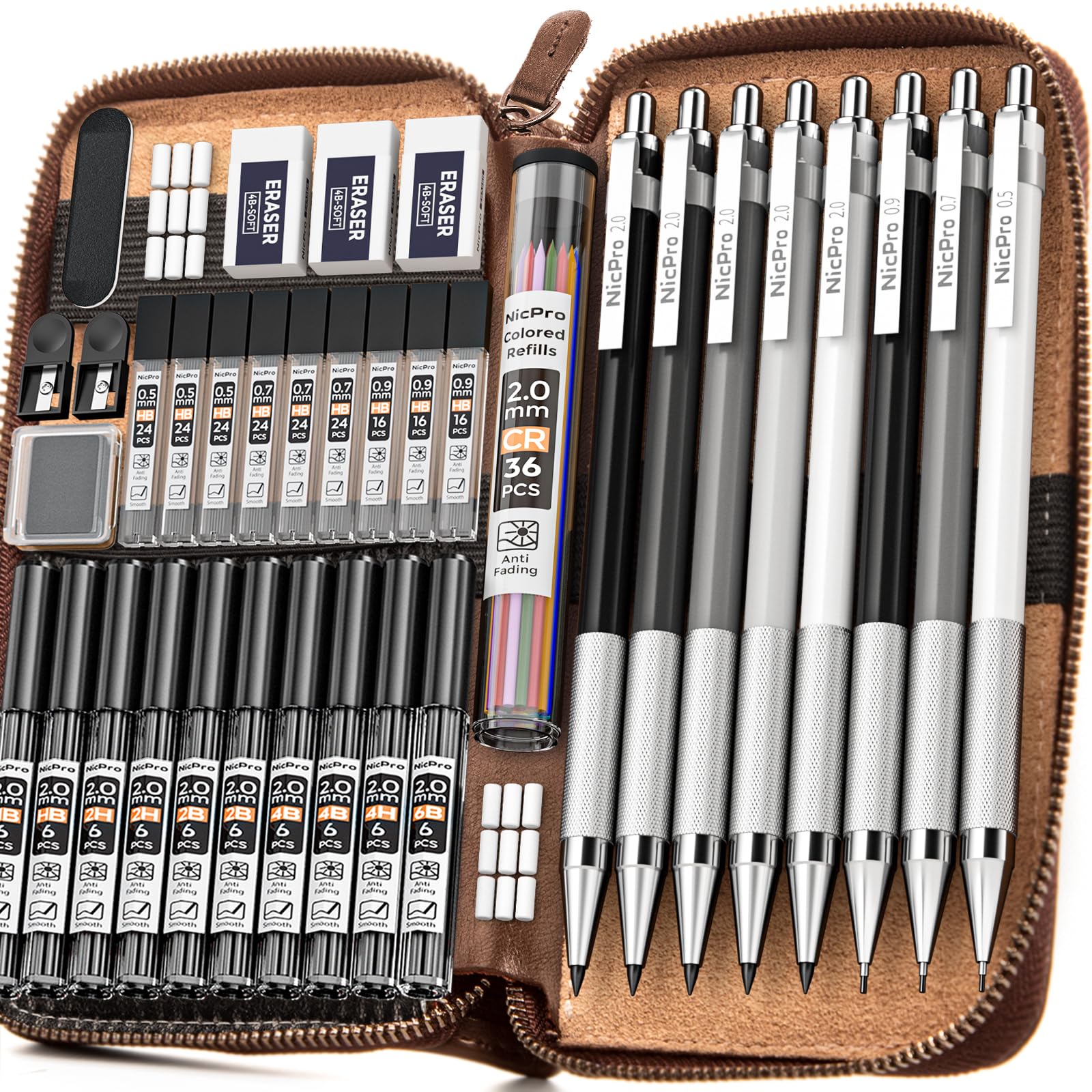 Premium Drafting & Sketching Set in Leather Case