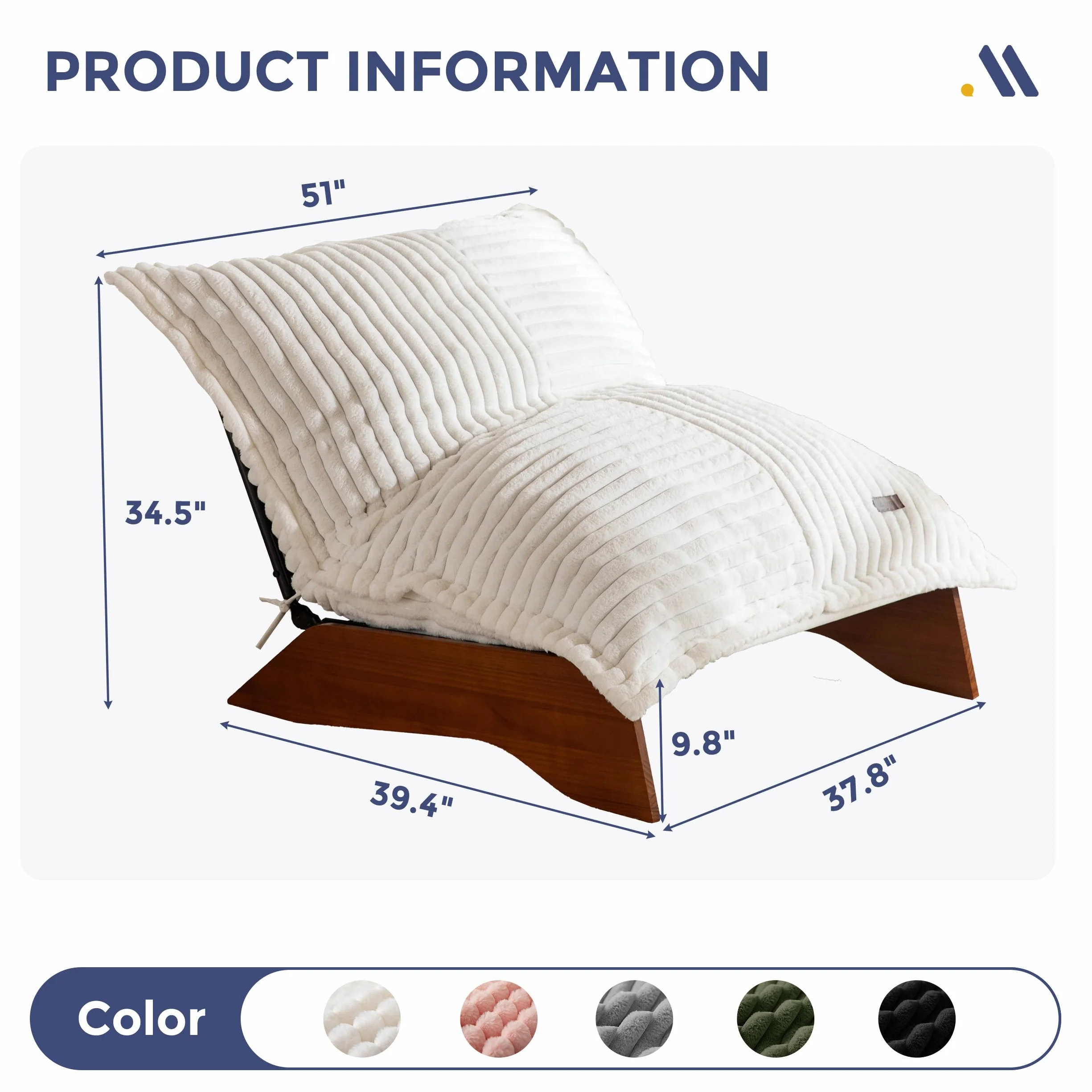 MAXYOYO Adjustable Living Room Chair, 3-Position Bean Bag Chair with Frame | Upholstered Accent Chair with Frame, Removable Cushion, Soft Reclining Lounge for Bedroom, Apartment, Office, Beige
