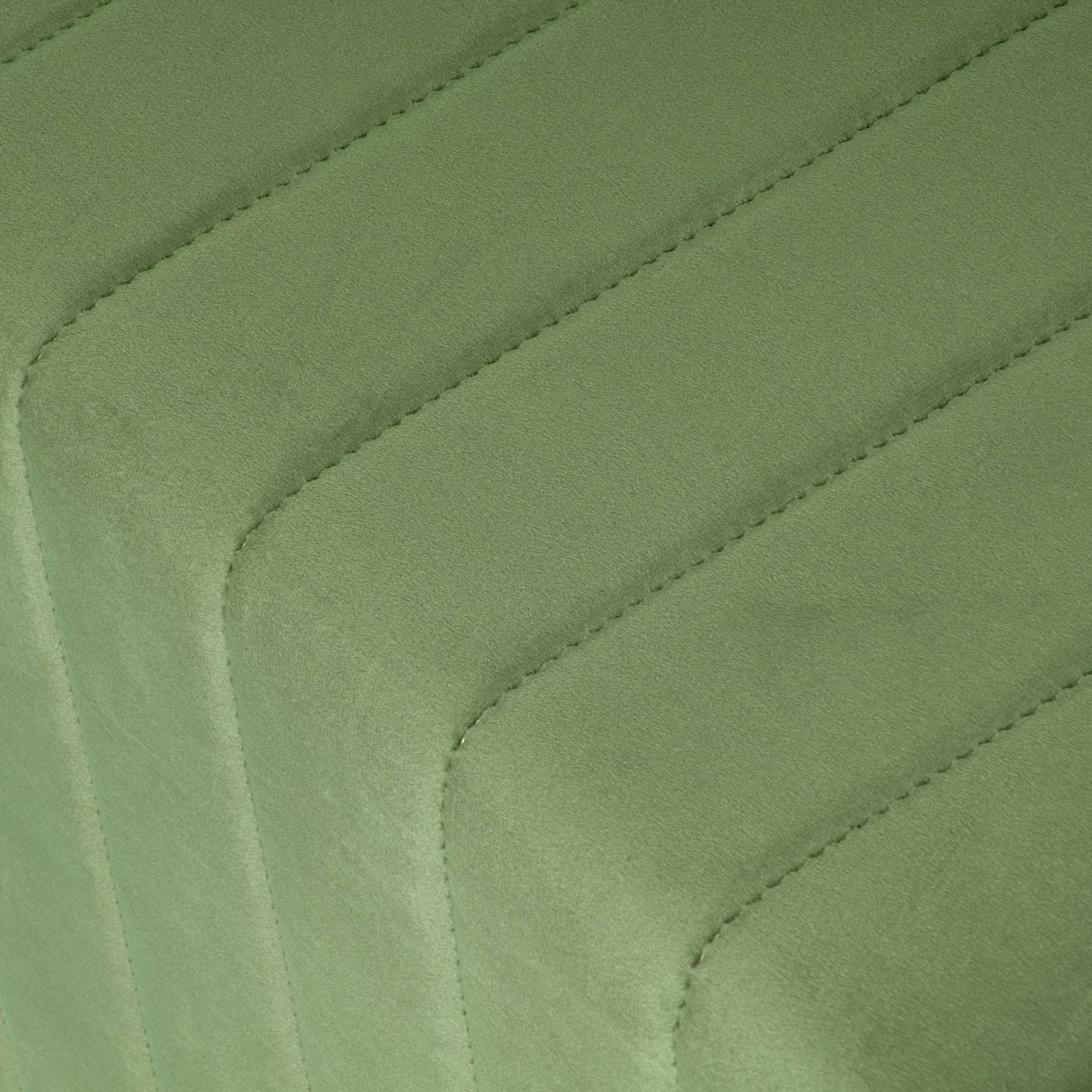 Spatial Order 19" Modern Channel Tufted Velvet Ottoman - Green