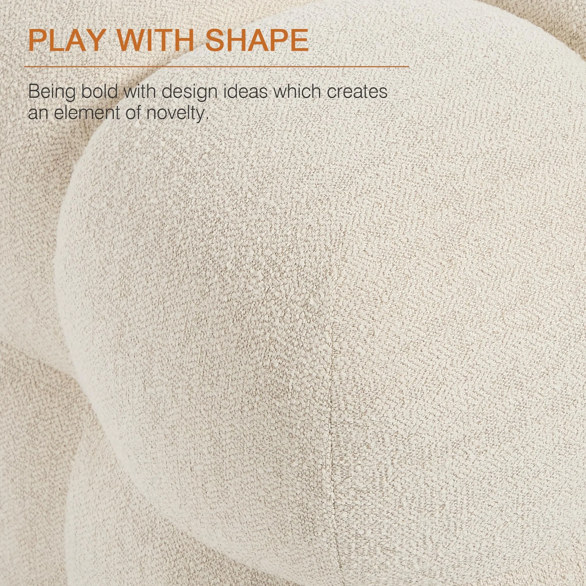 Zesthouse Square Pouf Ottoman Footstool, Modern Vanity Chair for Bedroom | Linen Fabric Foot Rest for Couch, Upholstered Tufted Footstool, Poofy Ottoman Seat for Living Room Dorm Fluffy Ottoman Beige