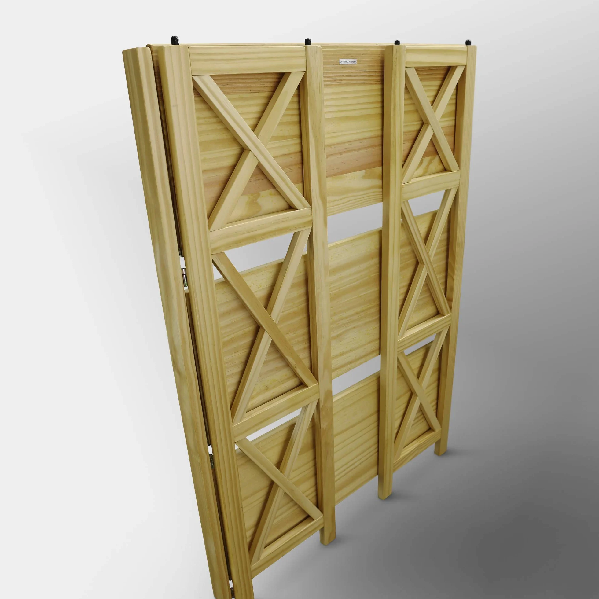Casual Home Montego 3-Shelf Folding Bookcase, Natural , 27.5" Wide