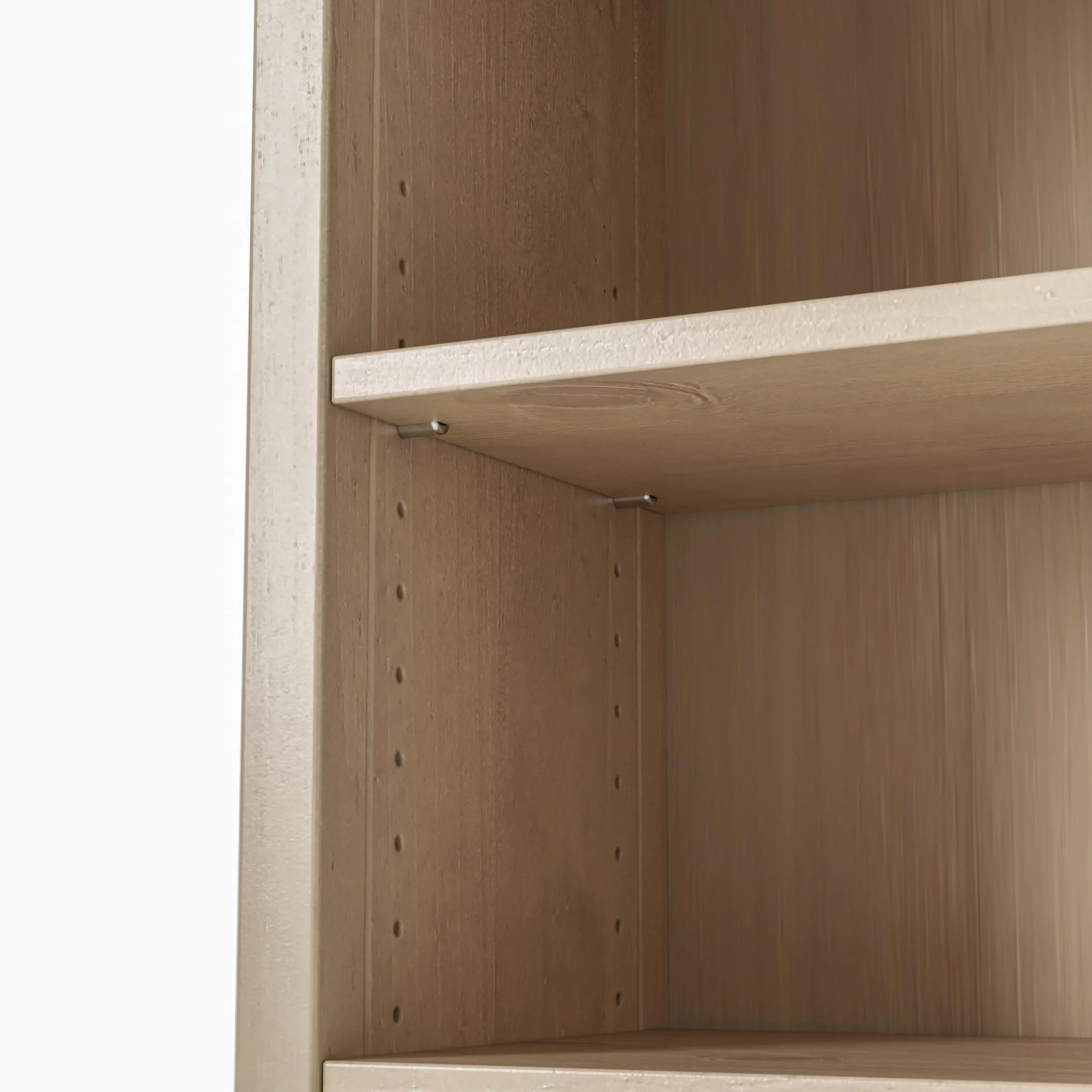 Camaflexi Shaker Style 3 Shelf Bookcase/Solid Wood / 36" High/Adjustable Shelving/Closed Back/Display Bookshelf for Living Room, Bedroom, Home and Office, Light Oak