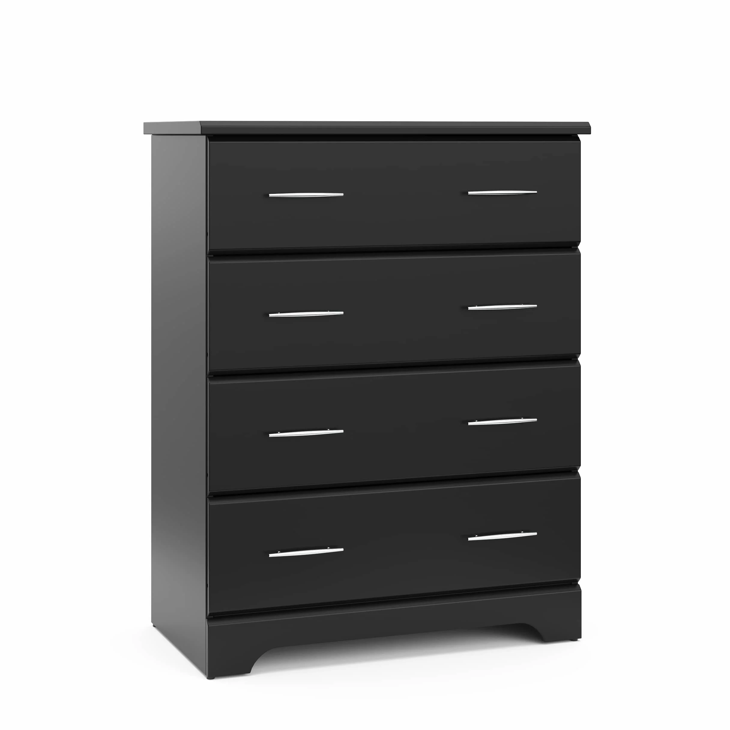 Storkcraft Brookside 4 Drawer Dresser, Black | GREENGUARD Gold Certified, Nursery Dresser for Kids Bedroom, Chest of Drawers