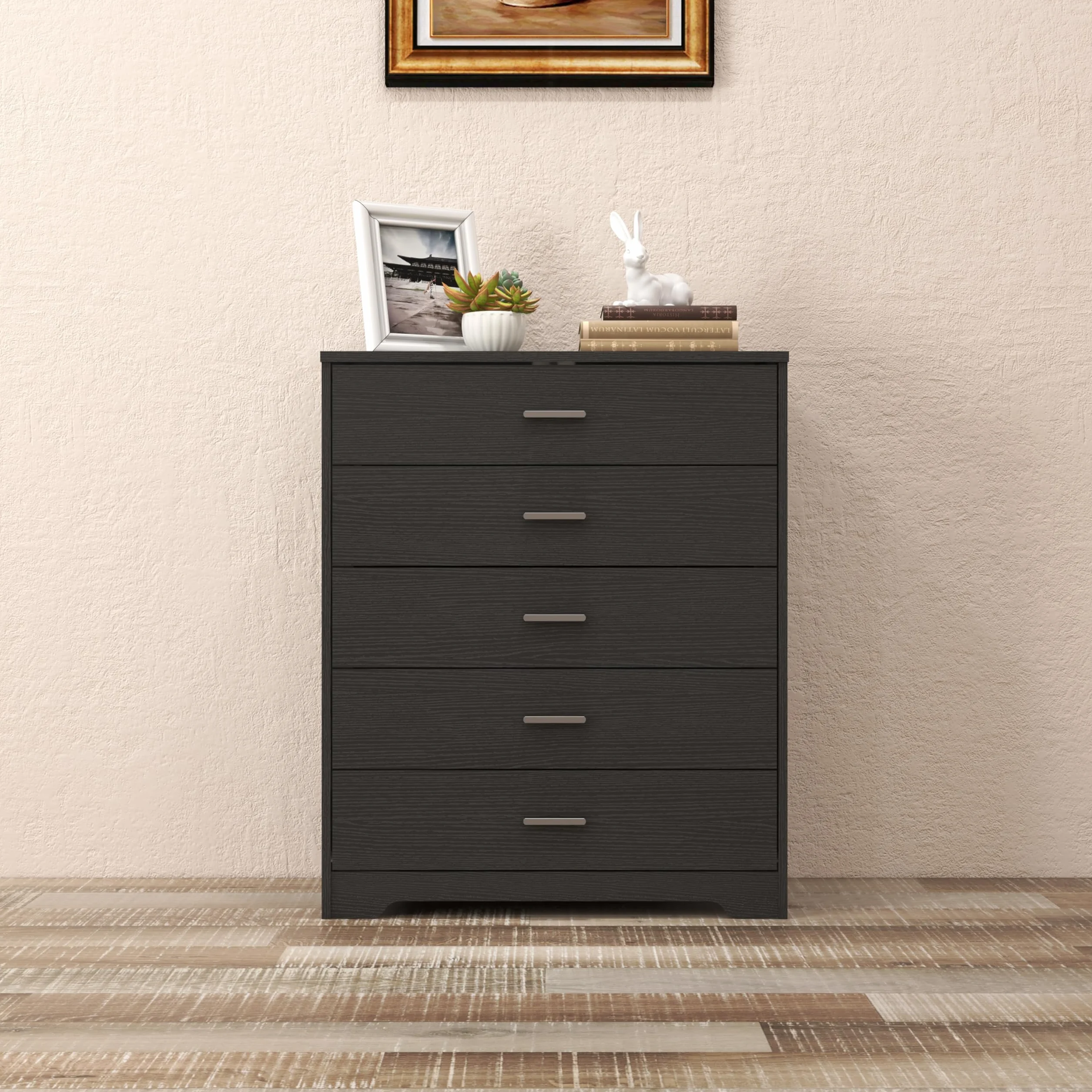 Panana 5/6 Drawer Dresser, Wooden Chest of Drawers, Storage Organizer Unit for Living Room, Home, Office