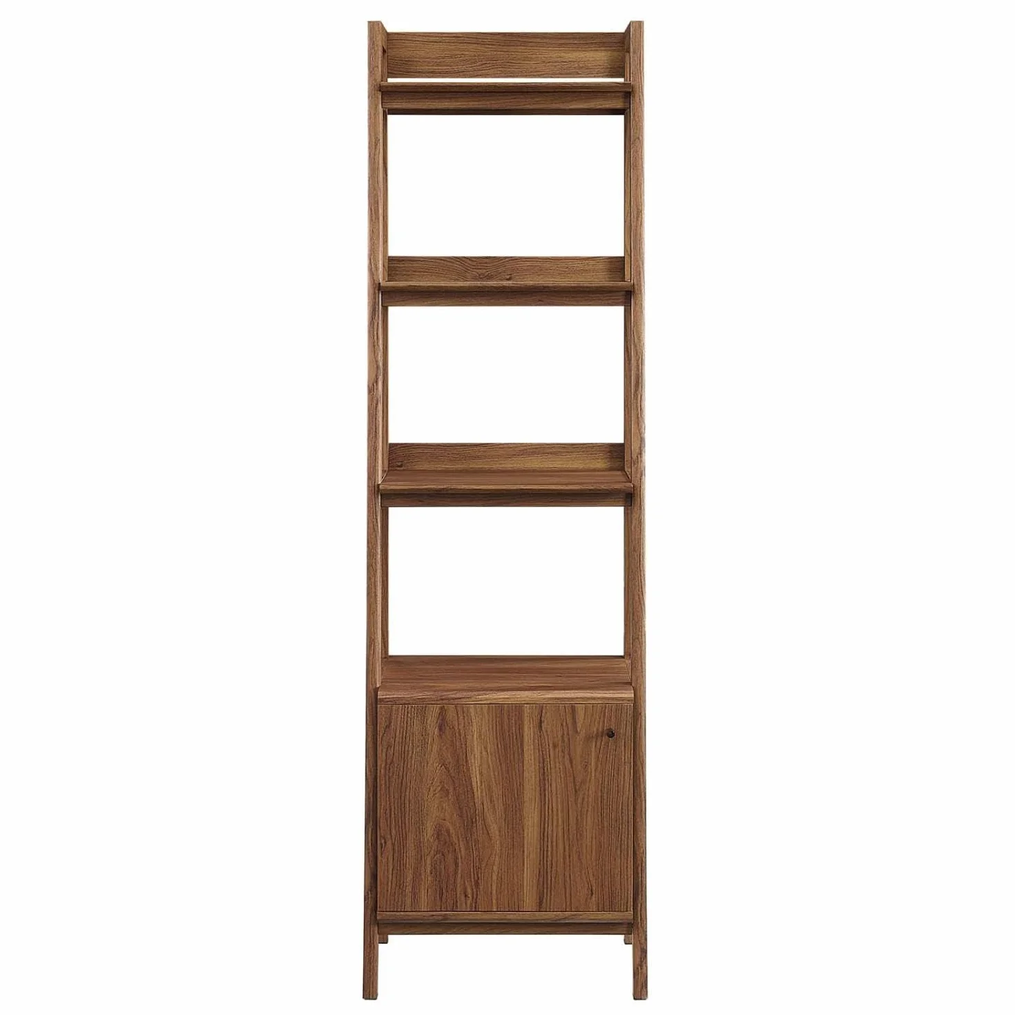 Modway 21" Bookshelf Display Case in Walnut