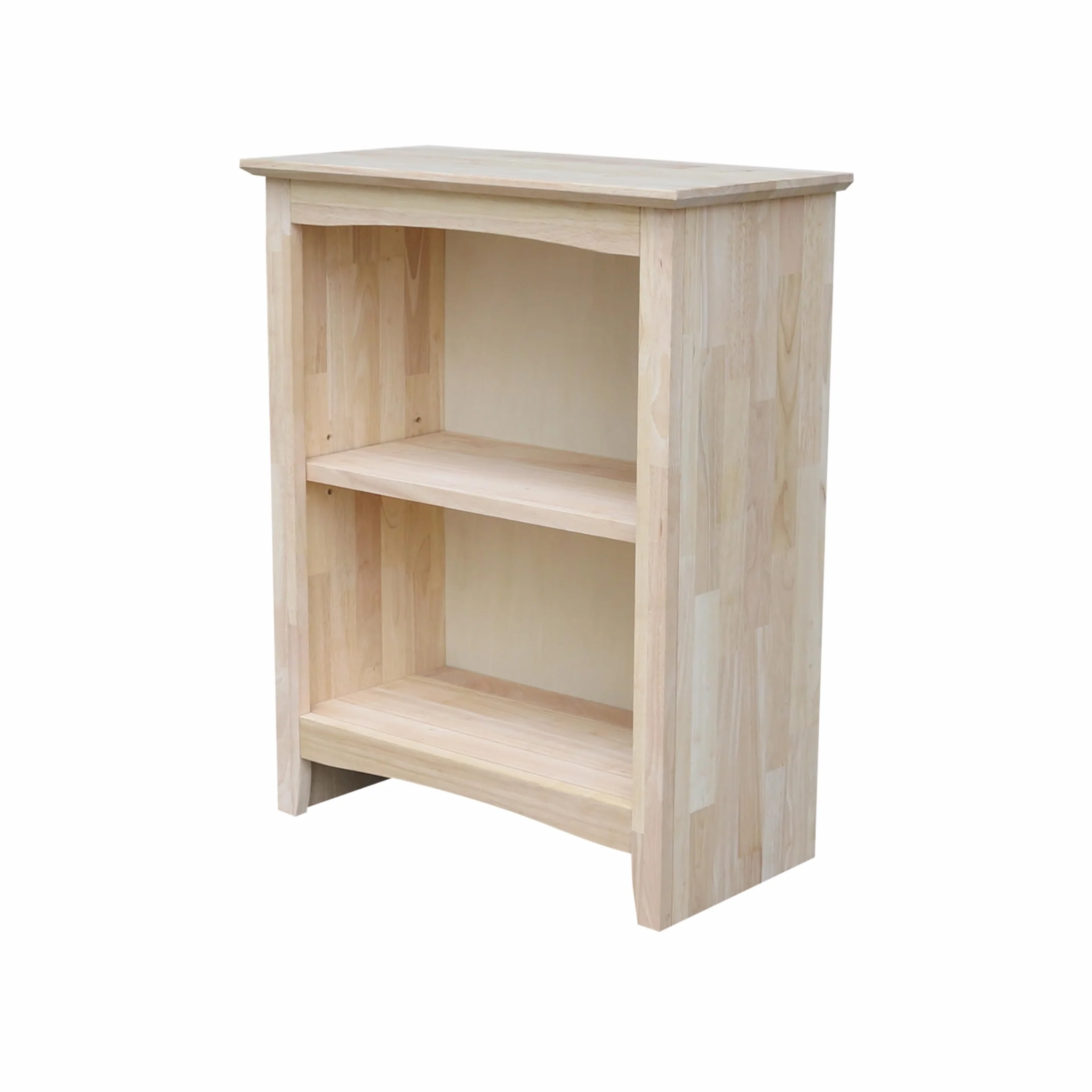 IC International Concepts Solid Wood Shaker Bookcase 30" H, Unfinished