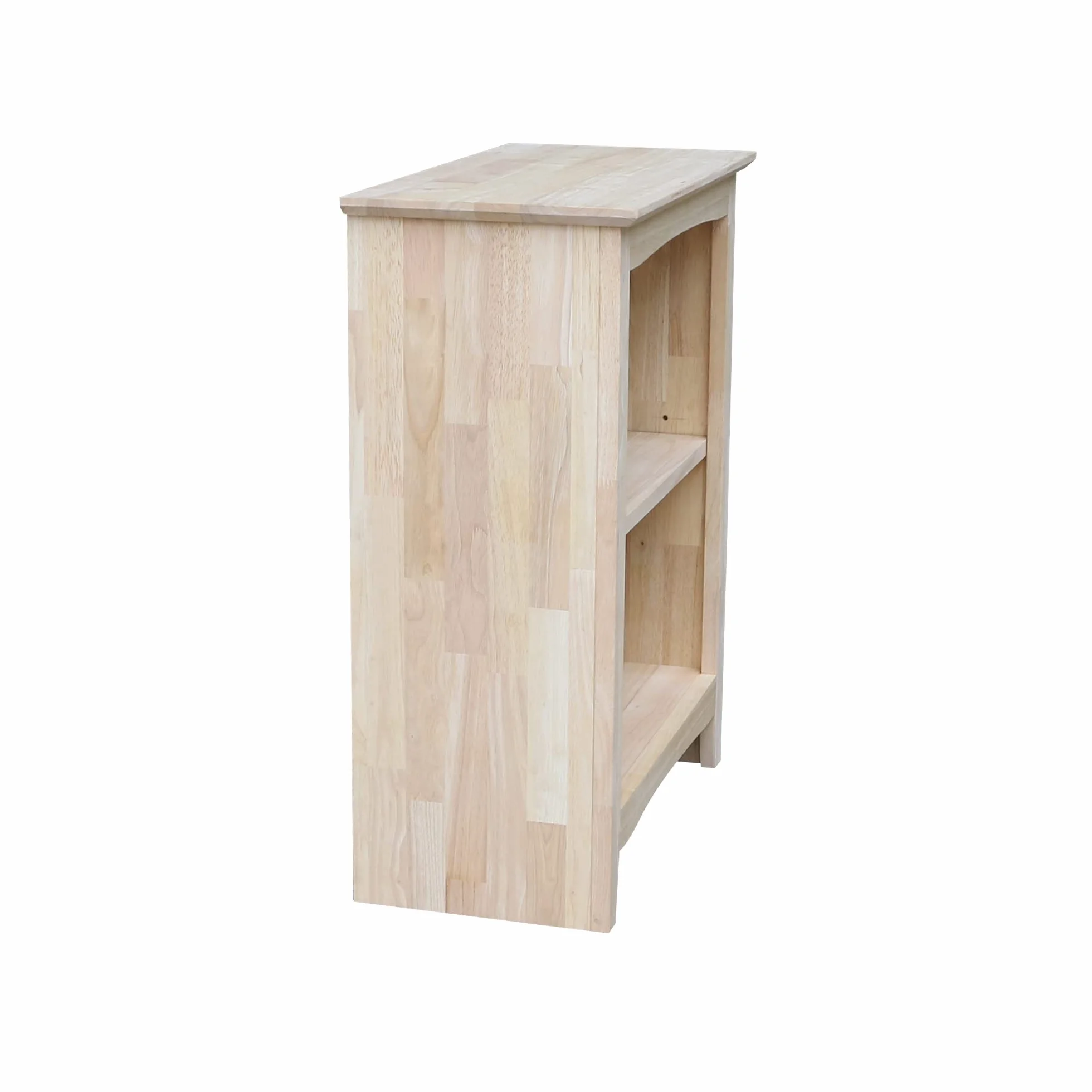 IC International Concepts Solid Wood Shaker Bookcase 30" H, Unfinished