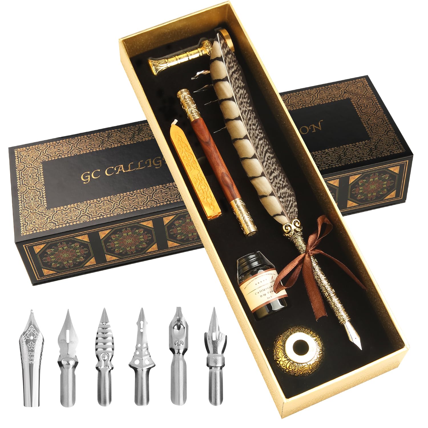 Elegant Calligraphy Pen and Wax Seal Set