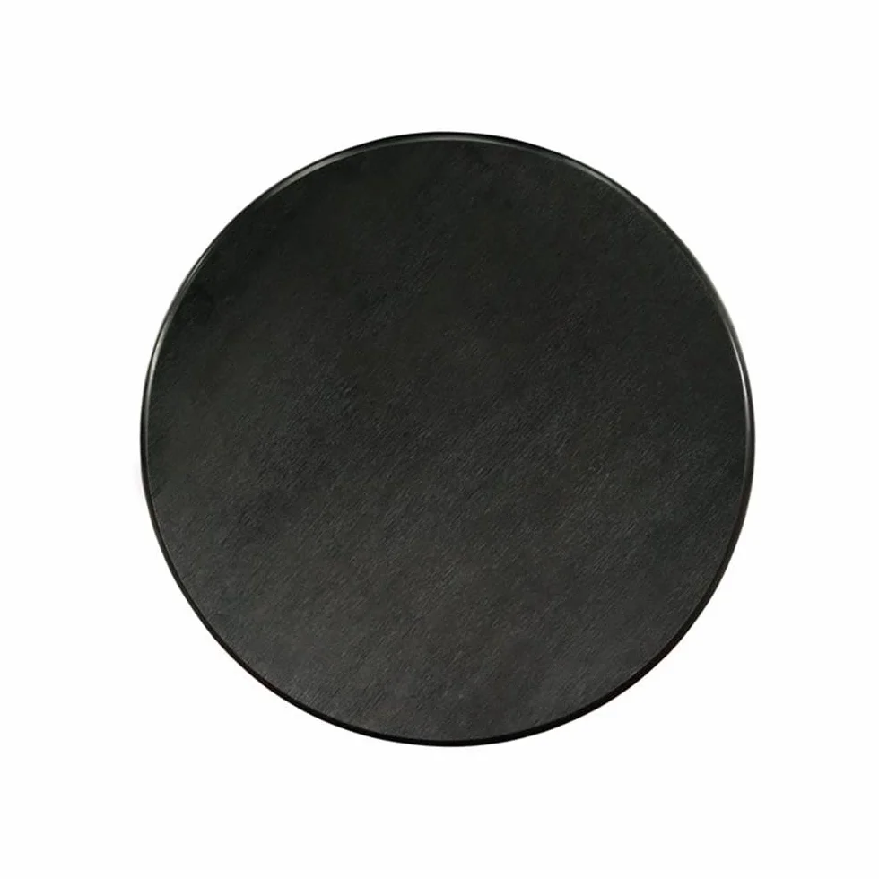 East West Furniture ANT-ABK-TP Antique Dining Room Table - a Round kitchen Table Top with Pedestal Base, 36x36 Inch, Wirebrushed Black
