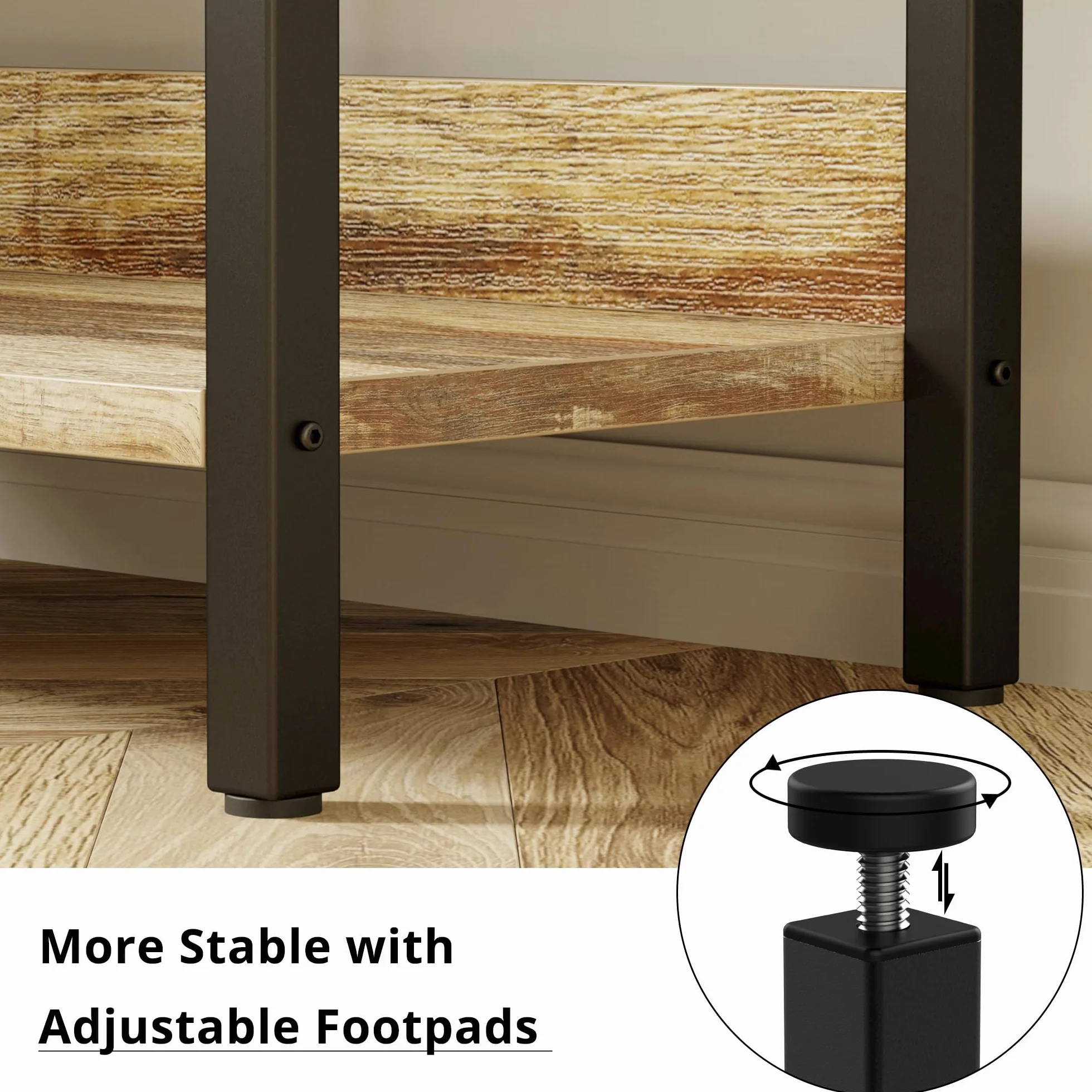 IRONCK Book Shelf, Bookshelves and Bookcases, 5 Tiers Bookshelf with Baffles, Large Bookshelf with Metal Shelving, Triple Wide Shelves for Living Room, Home Office