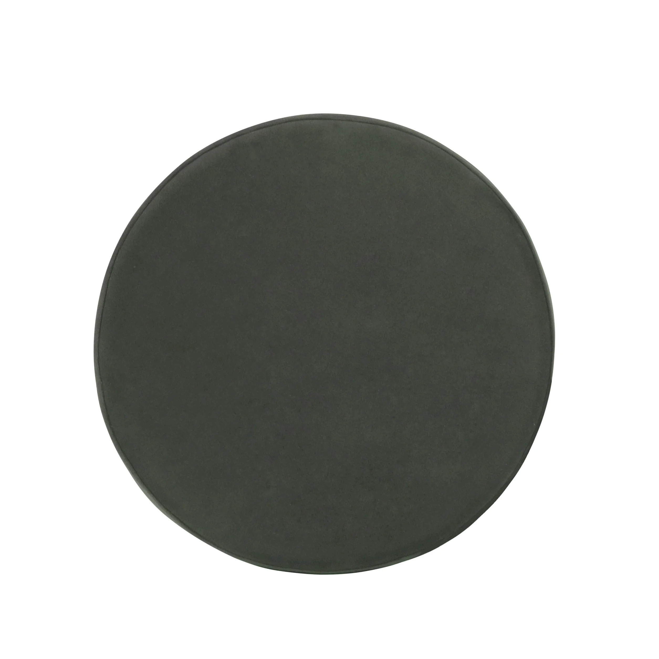 HomePop 19" Round Storage Ottoman - Loden Green Velvet