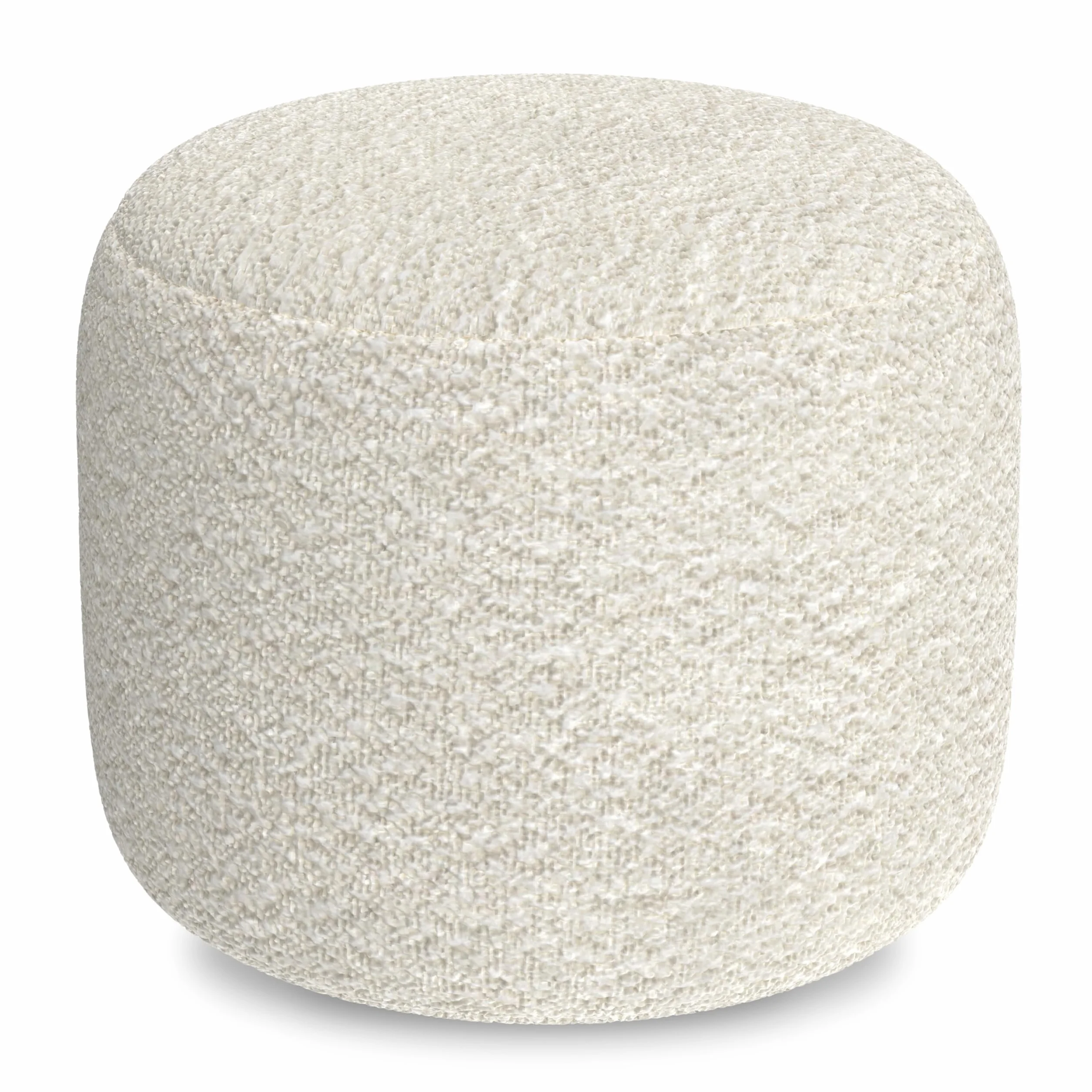 SIMPLIHOME Clay 18" Wide Cube Pouf in Grey/Natural Cotton