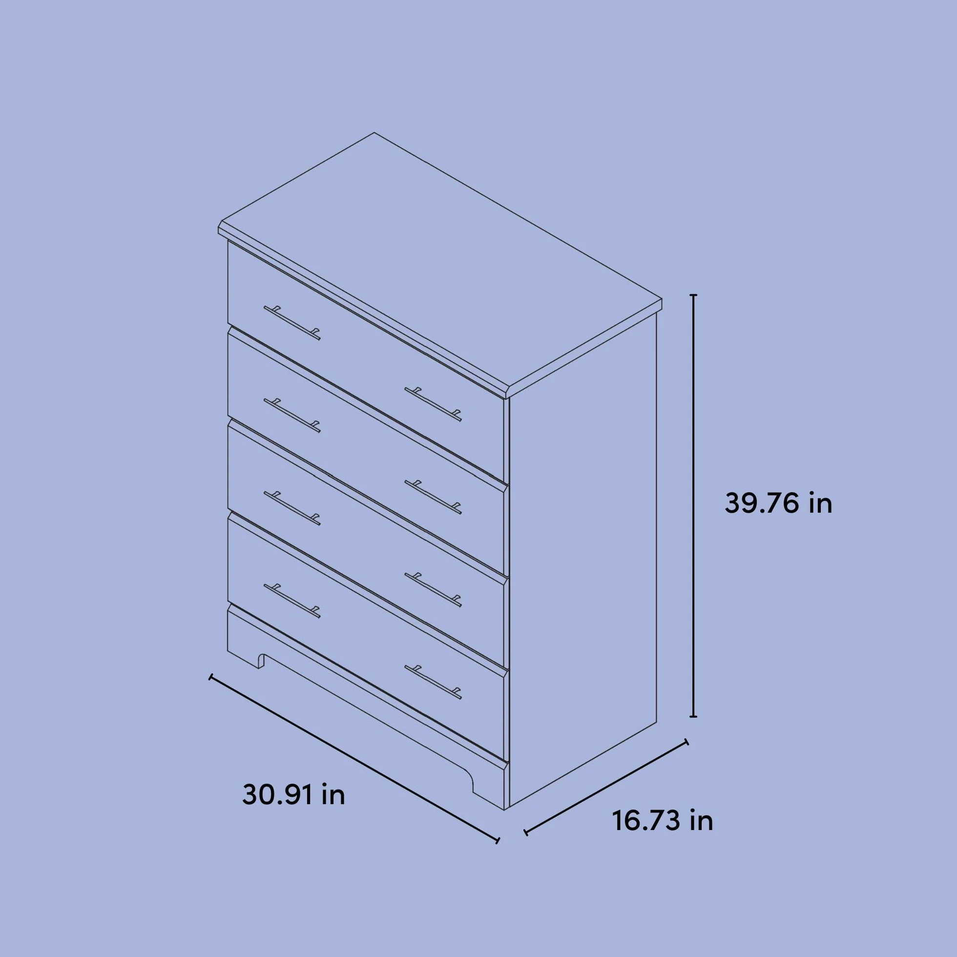 Storkcraft Brookside 4 Drawer Dresser, Black | GREENGUARD Gold Certified, Nursery Dresser for Kids Bedroom, Chest of Drawers