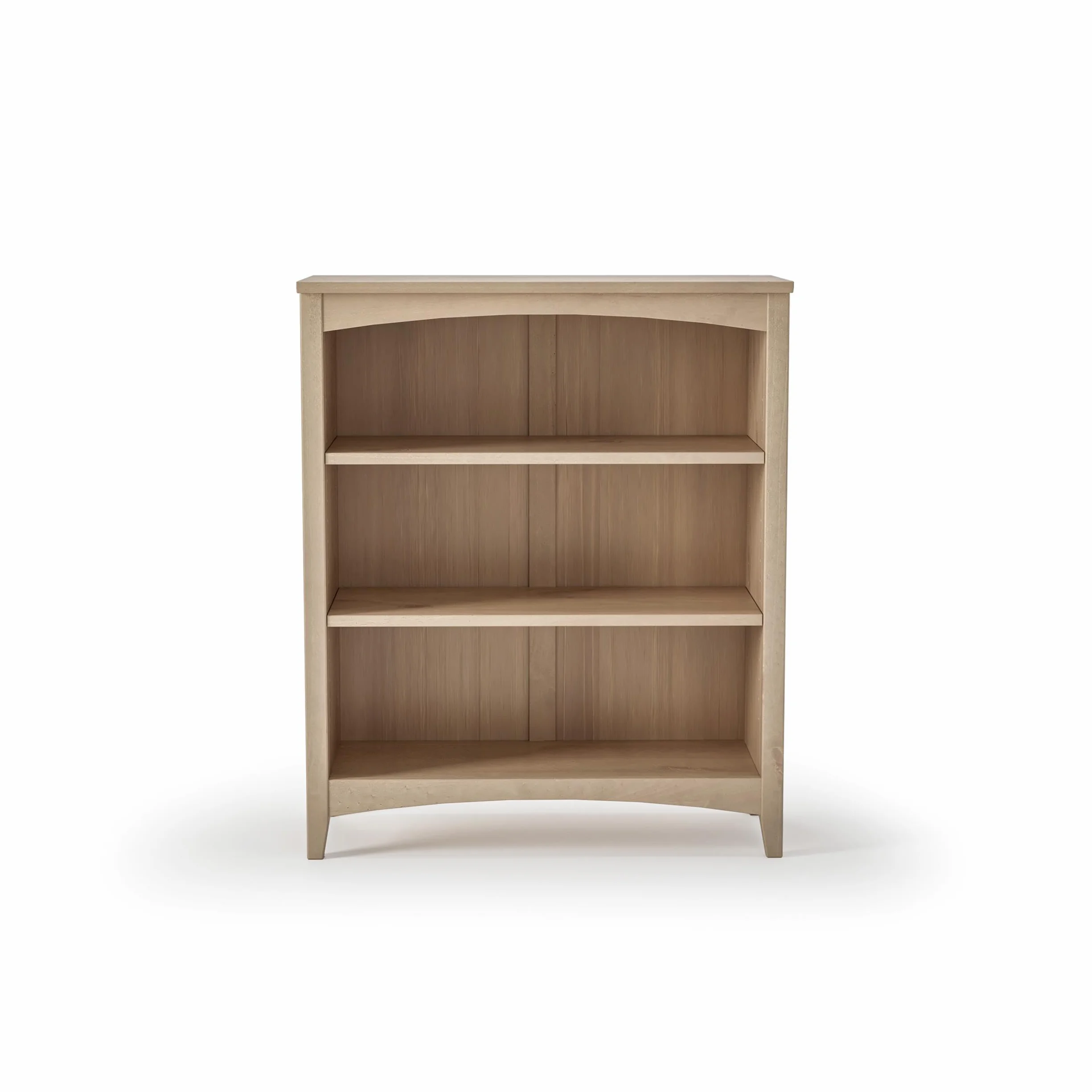Camaflexi Shaker Style 3 Shelf Bookcase/Solid Wood / 36" High/Adjustable Shelving/Closed Back/Display Bookshelf for Living Room, Bedroom, Home and Office, Light Oak