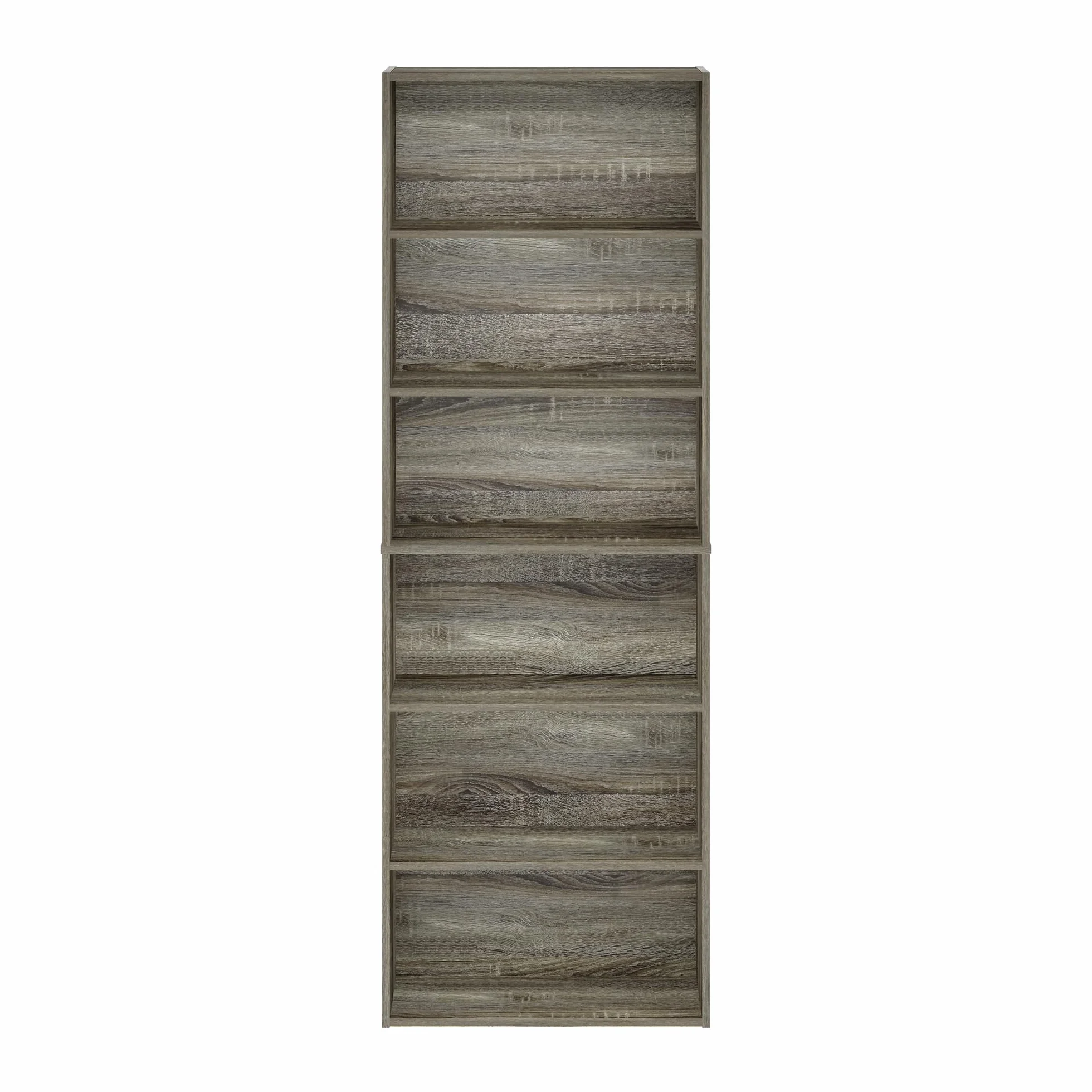 Furinno Jaya Simply Home Free Standing 6-Tier Open Storage Bookcase, French Oak