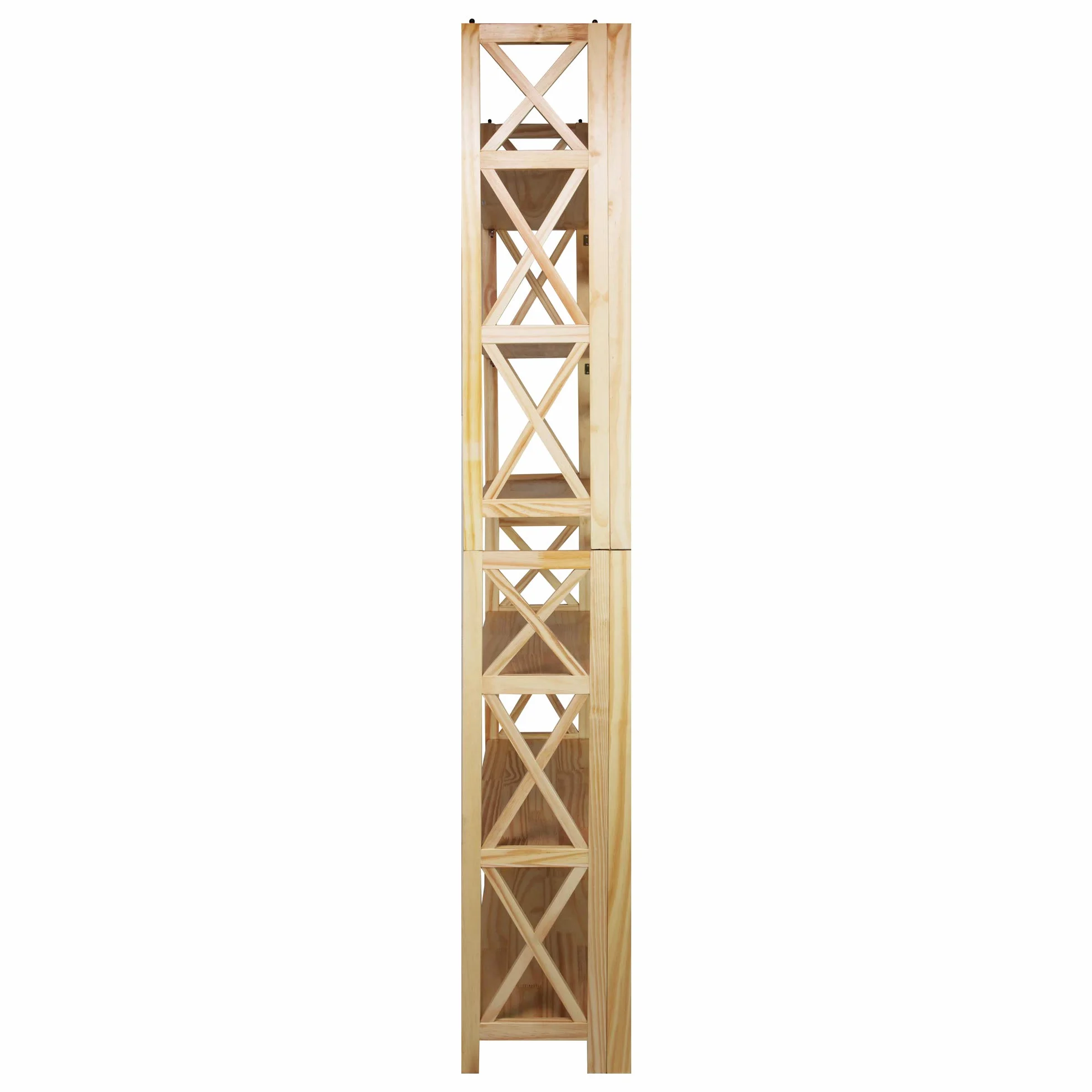 Casual Home Montego 3-Shelf Folding Bookcase, Natural , 27.5" Wide