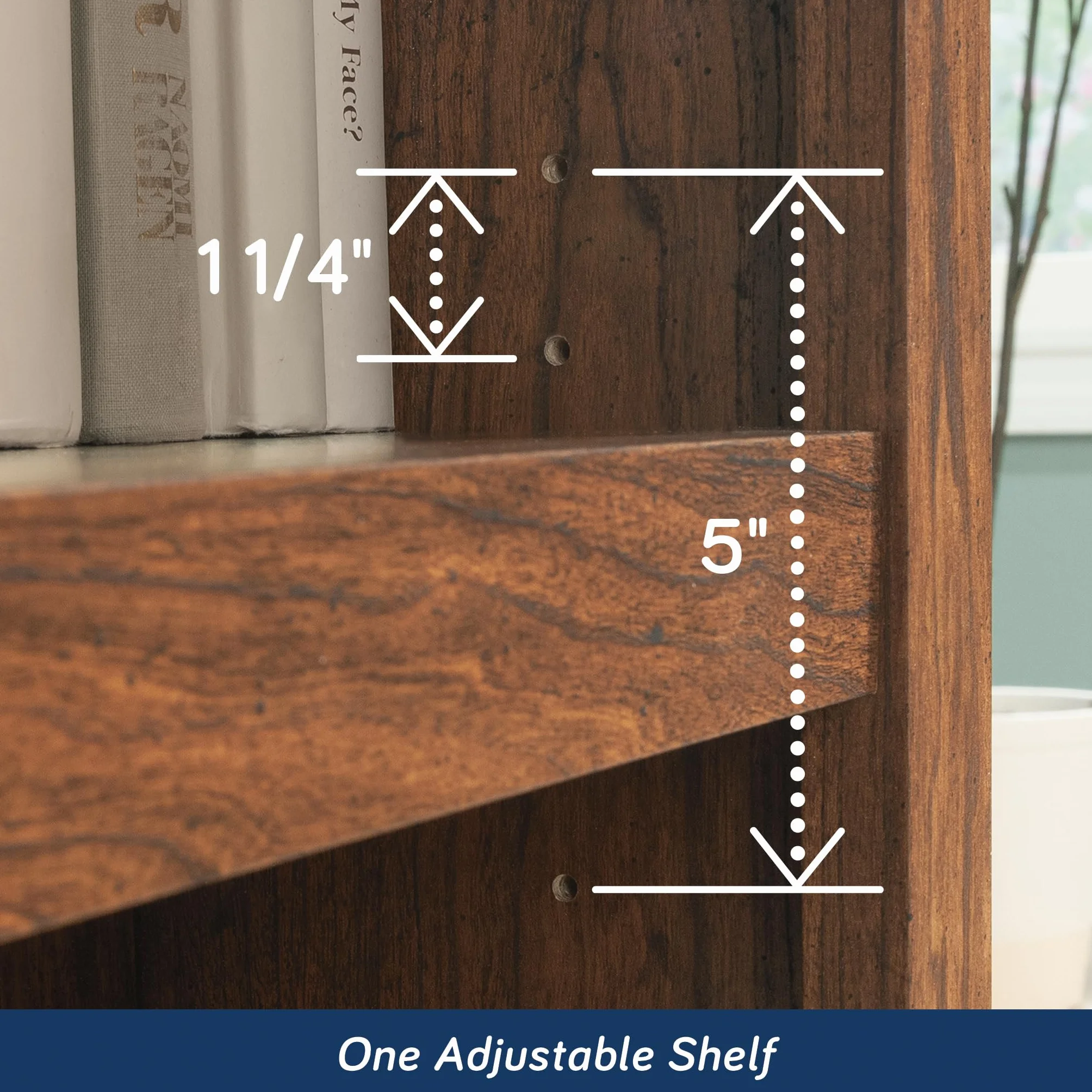 Sauder Miscellaneous Storage 2-Shelf Bookcase/ Book Shelf, Washington Cherry finish