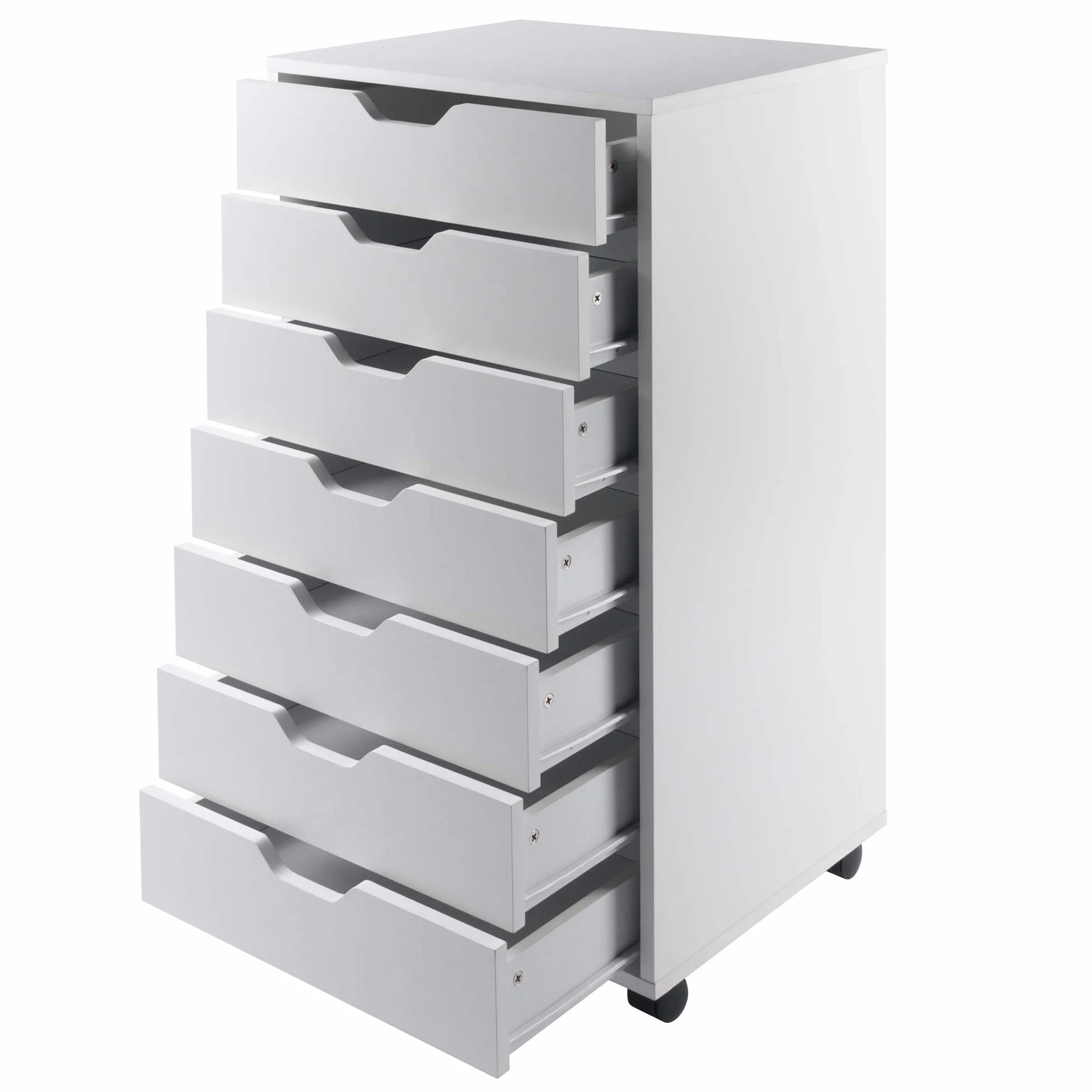 Winsome Halifax 7-Drawer Composite Wood Cabinet, White (10792)