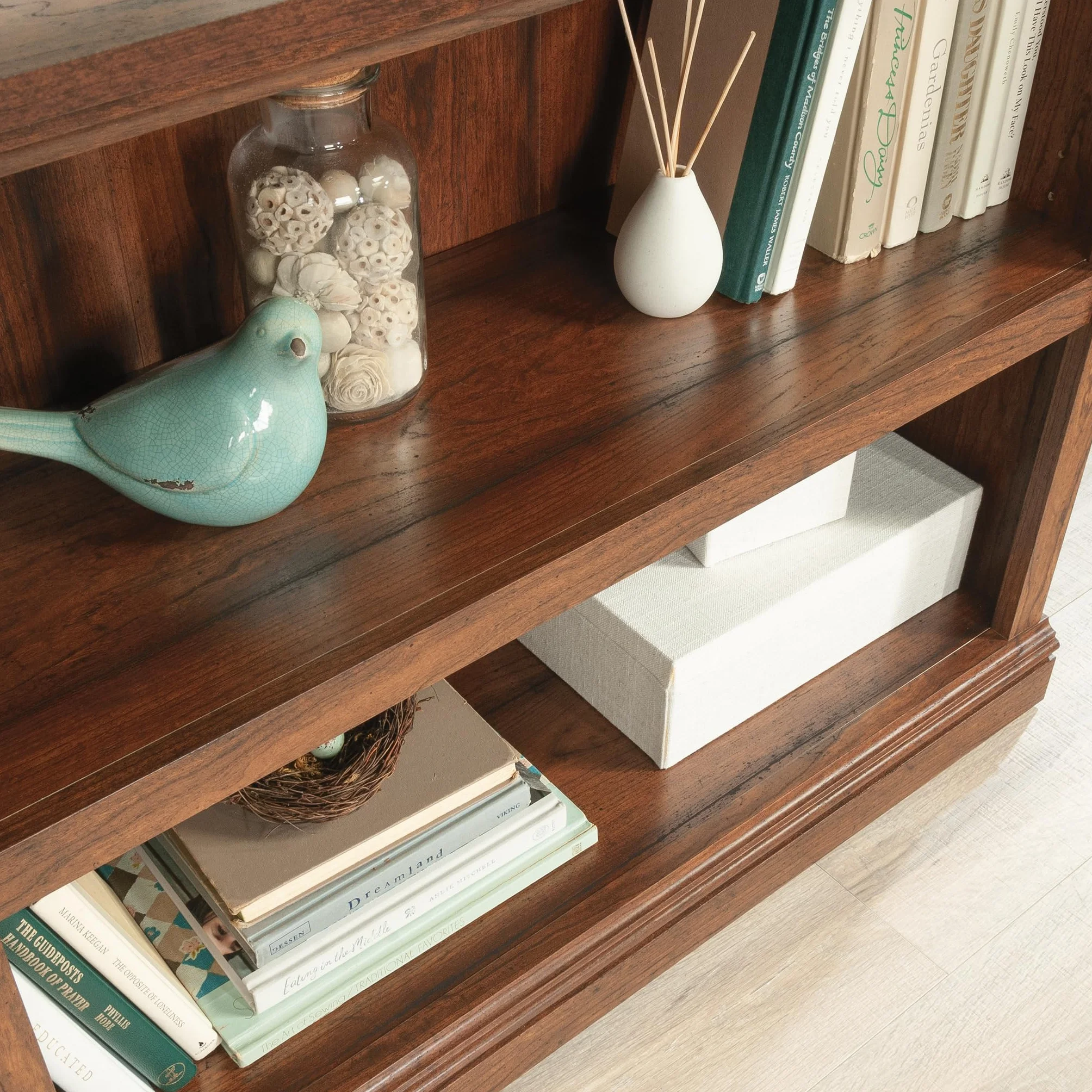 Sauder Miscellaneous Storage 2-Shelf Bookcase/ Book Shelf, Washington Cherry finish