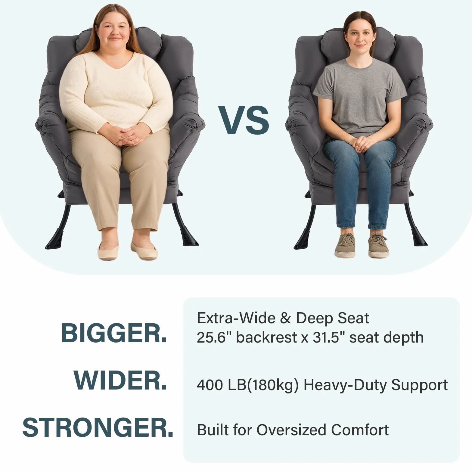 Furlide Lazy Chair with Ottoman, Comfy Fabric Accent Lounge Arm Chair with Lumbar Pillow and Folding Footrest, Reading Leisure Sofa Armchair for Bedroom, Living Room, Dorm,Dark Grey | Comfy Accent Lounge Chair with Pillow & folding Foot Stool, sturdy meta