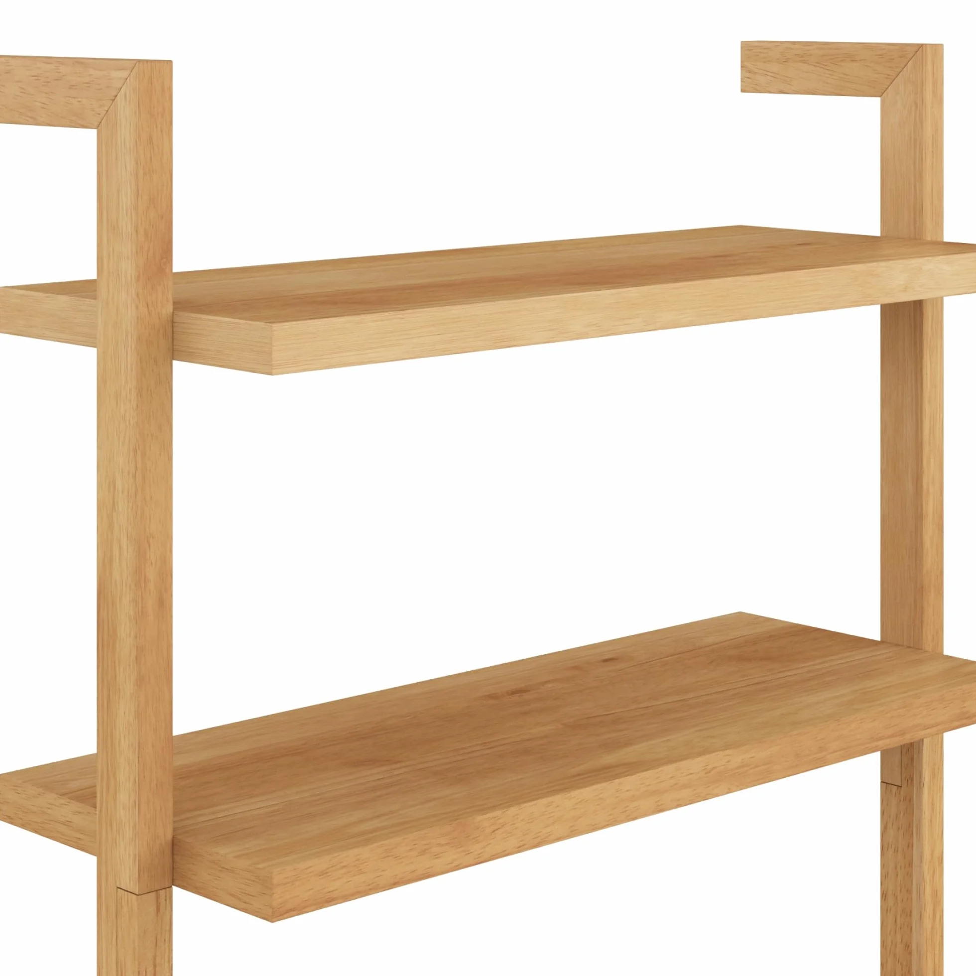 Nathan James Beacon Bohemian 5 Tier Bookshelf, Wall Mounted Bookcase, Solid Wood Bookshelf in Warm Pine