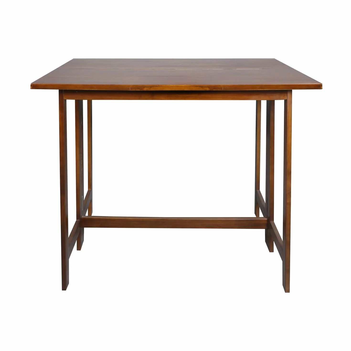 Solid Wood Flip-Top Folding Console to Dining Convertible Table