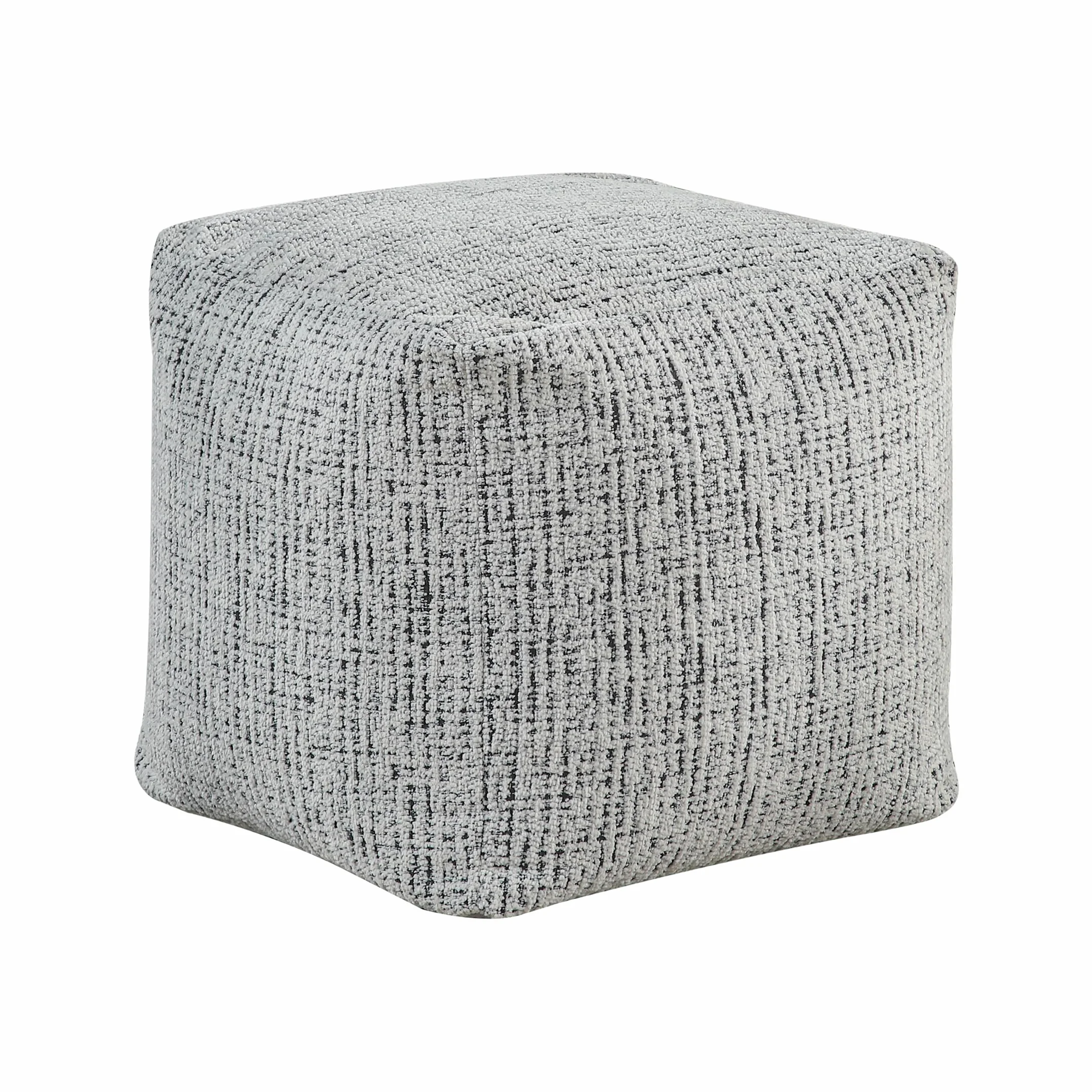 Lexicon Pouf Ottoman, Square Ottoman Foot Rest, Chenille Fabric Pouf, Small Foot Stools for Couch with Filling for Living Room/Bedroom, Multi-Color