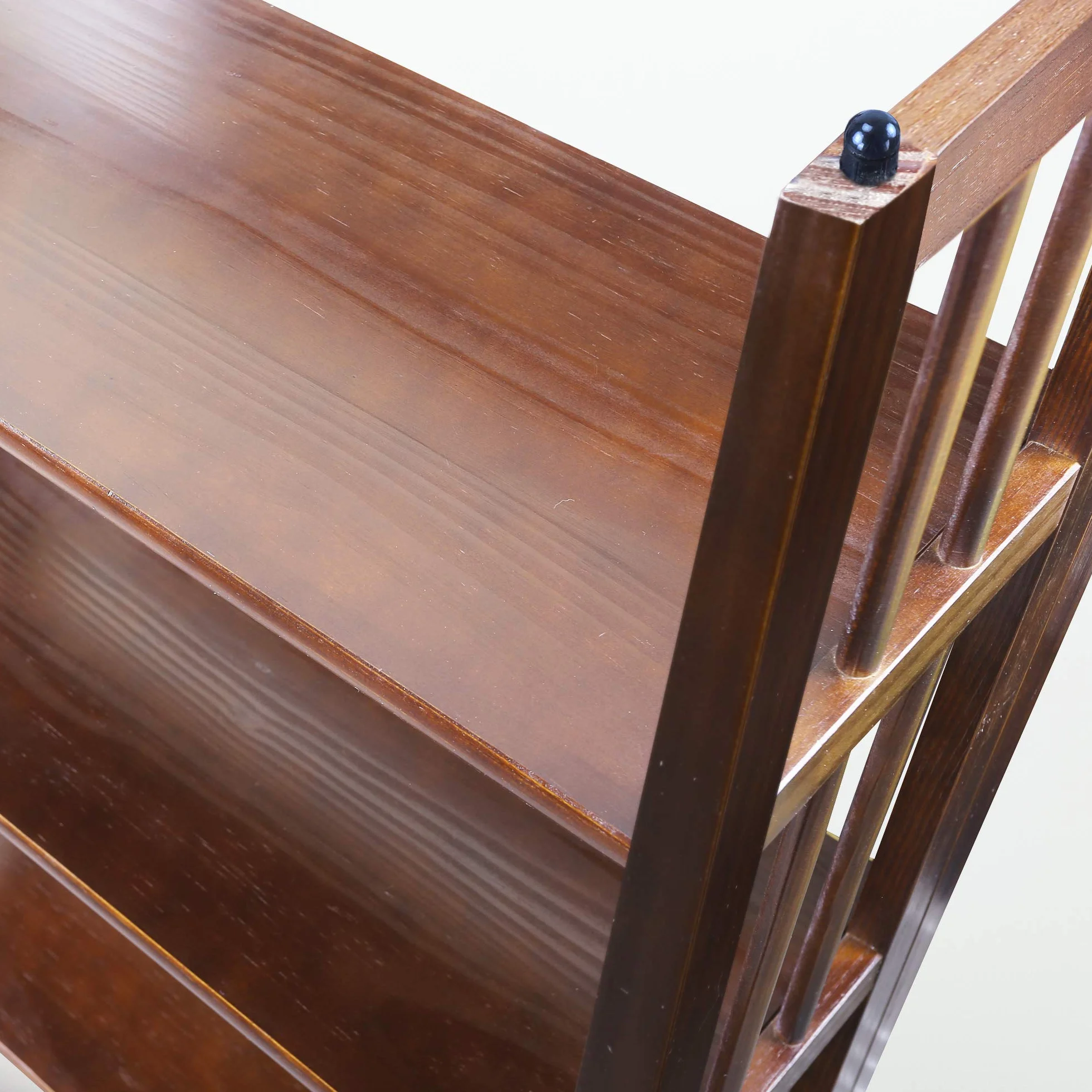 Casual Home 3-Shelf Folding Stackable Bookcase (27.5" Wide)-Walnut