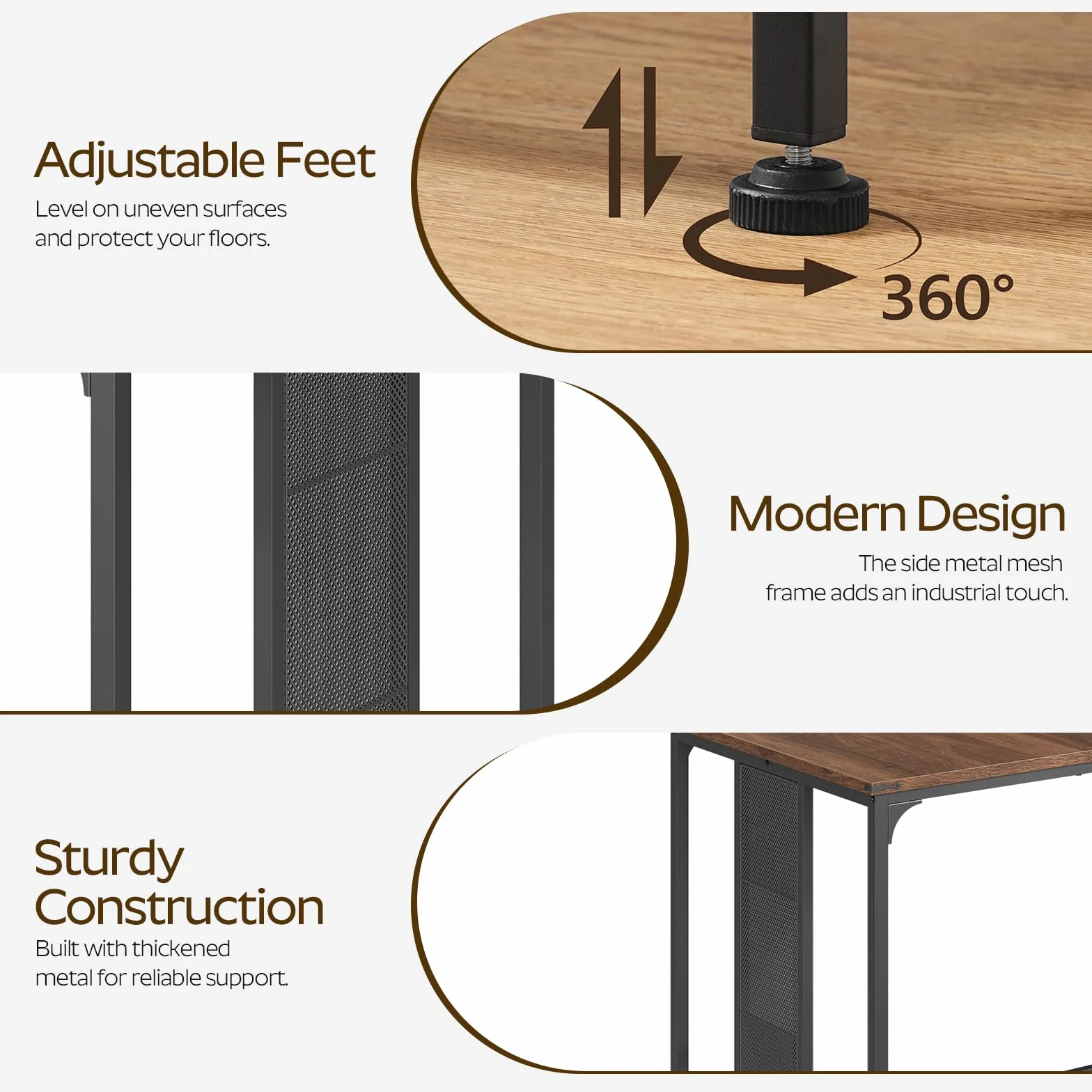 63" Dining Table for 6-8 People, Modern Large Kitchen Table | Heat-Resistant Tabletop, Unique Rectangular Dinner Table, Wooden, Quick Assembly, for Dining Room, Kitchen, Natural Walnut