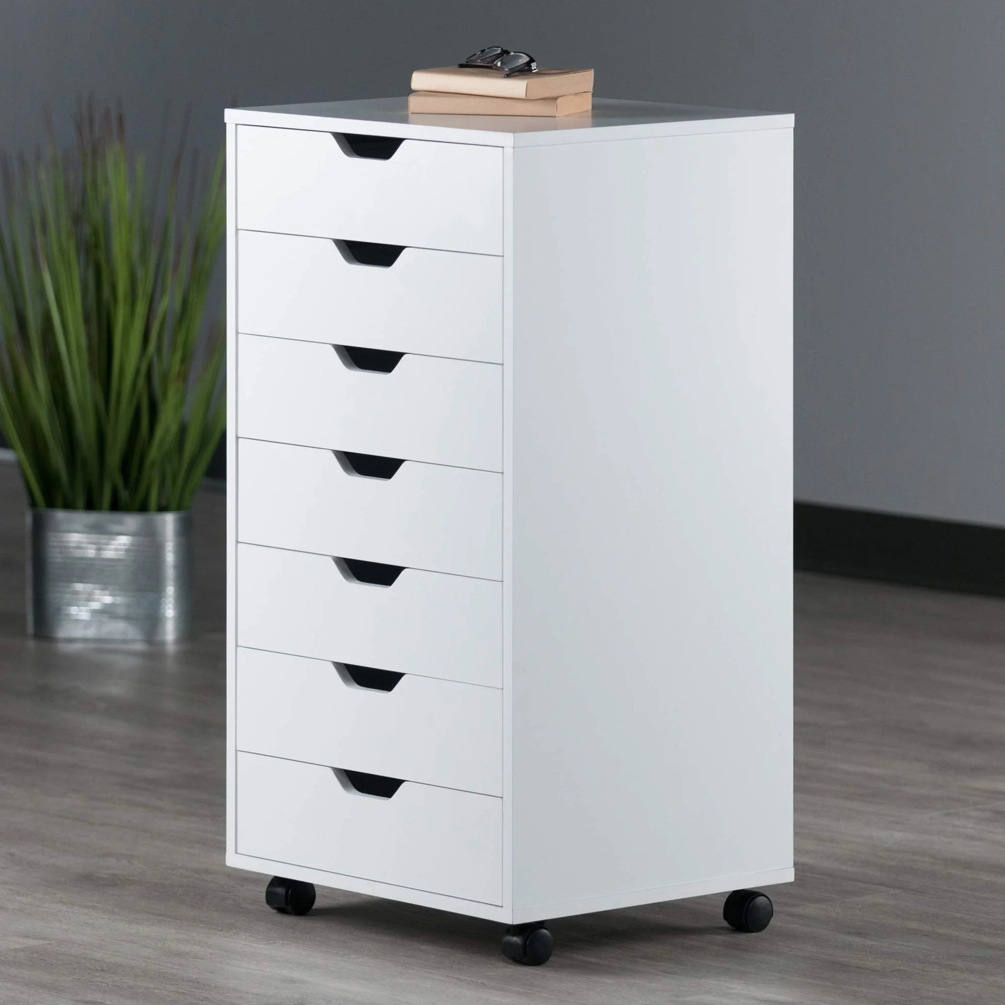 Winsome Halifax 7-Drawer Composite Wood Cabinet, White (10792)