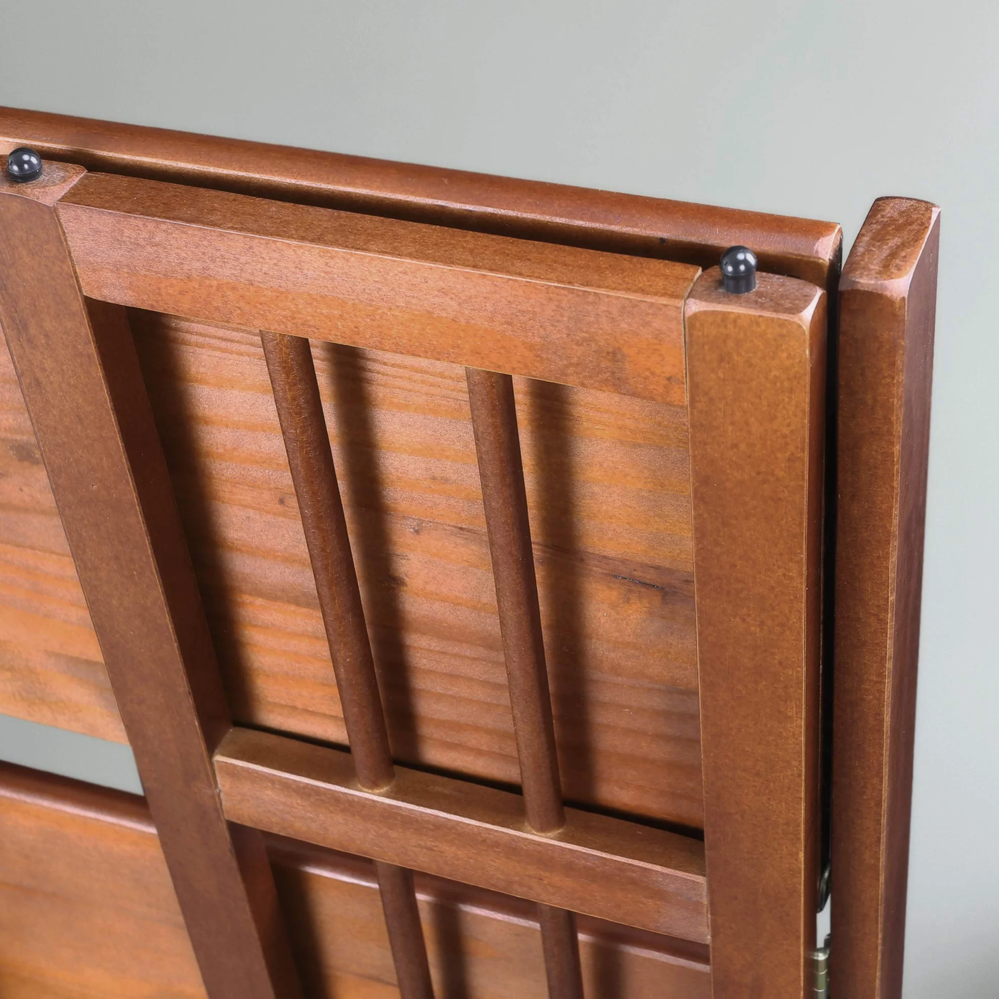 Casual Home 3-Shelf Folding Stackable Bookcase (27.5" Wide)-Walnut