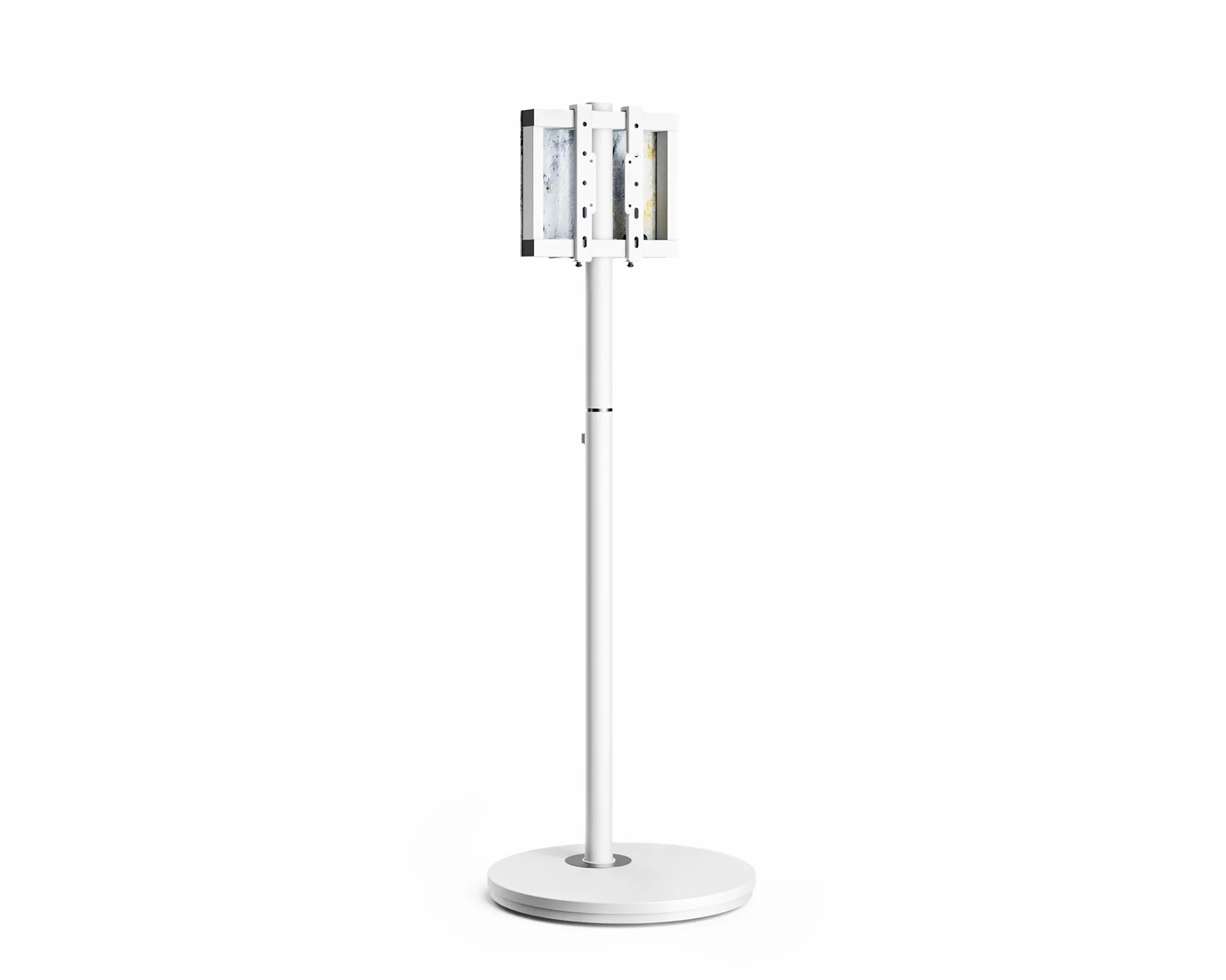 FITUEYES Small Rolling TV Cart for 24-48 Inches Television, Minimalist Modern TV Floor Stand on Wheels Fits Max VESA 200x200mm, V2 Portable Smart Television Cart, White, Master Series