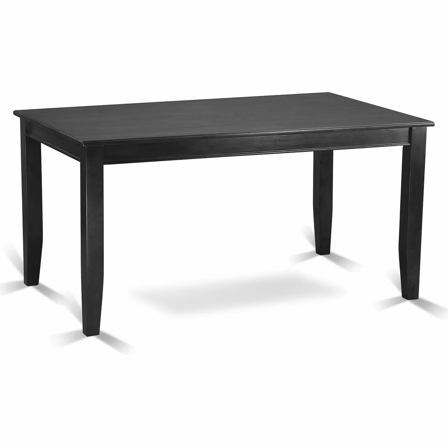 East West Furniture DUT-BLK-T Dudley Kitchen Table - a Rectangle Dining Table Top with Sturdy Legs, 36x60 Inch, Black
