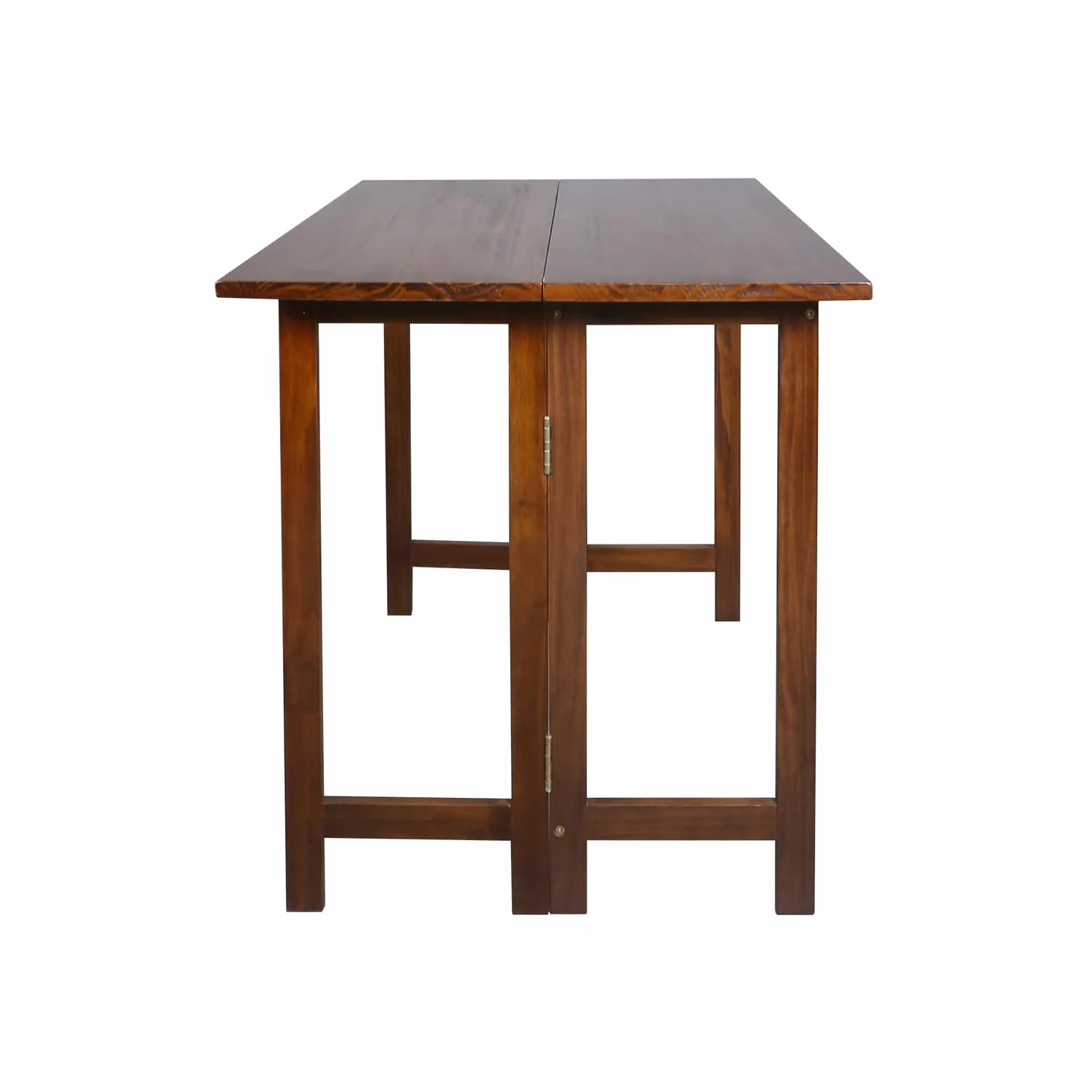 Solid Wood Flip-Top Folding Console to Dining Convertible Table