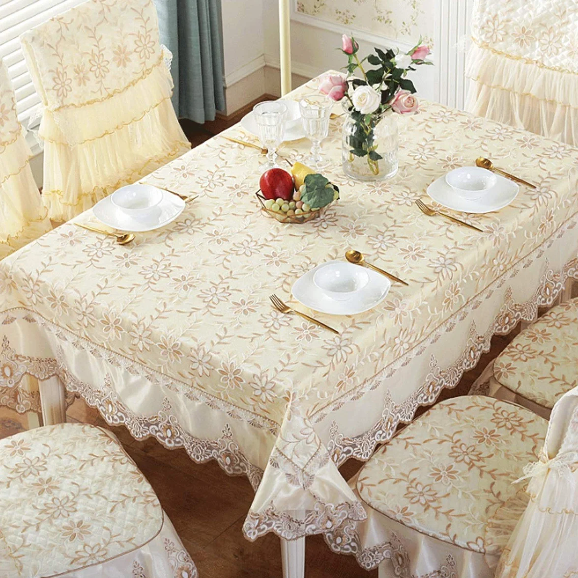 Tovaglia Tessuto di pizzo Tavolo da tè Tavolo da pranzo Tovaglia rotonda Tovaglia da cucina (Color : B Size : 110 * 150cm)