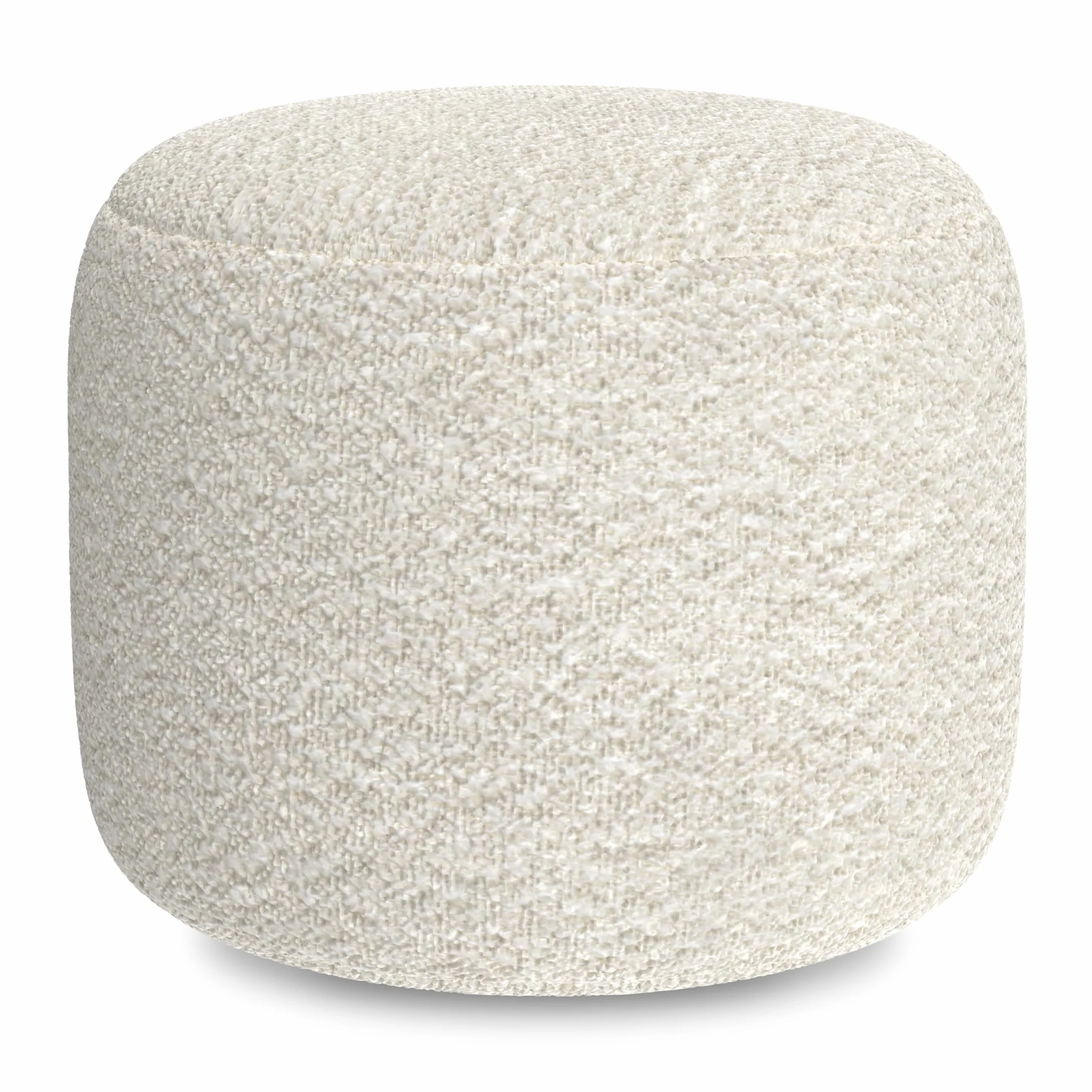 SIMPLIHOME Clay 18" Wide Cube Pouf in Grey/Natural Cotton
