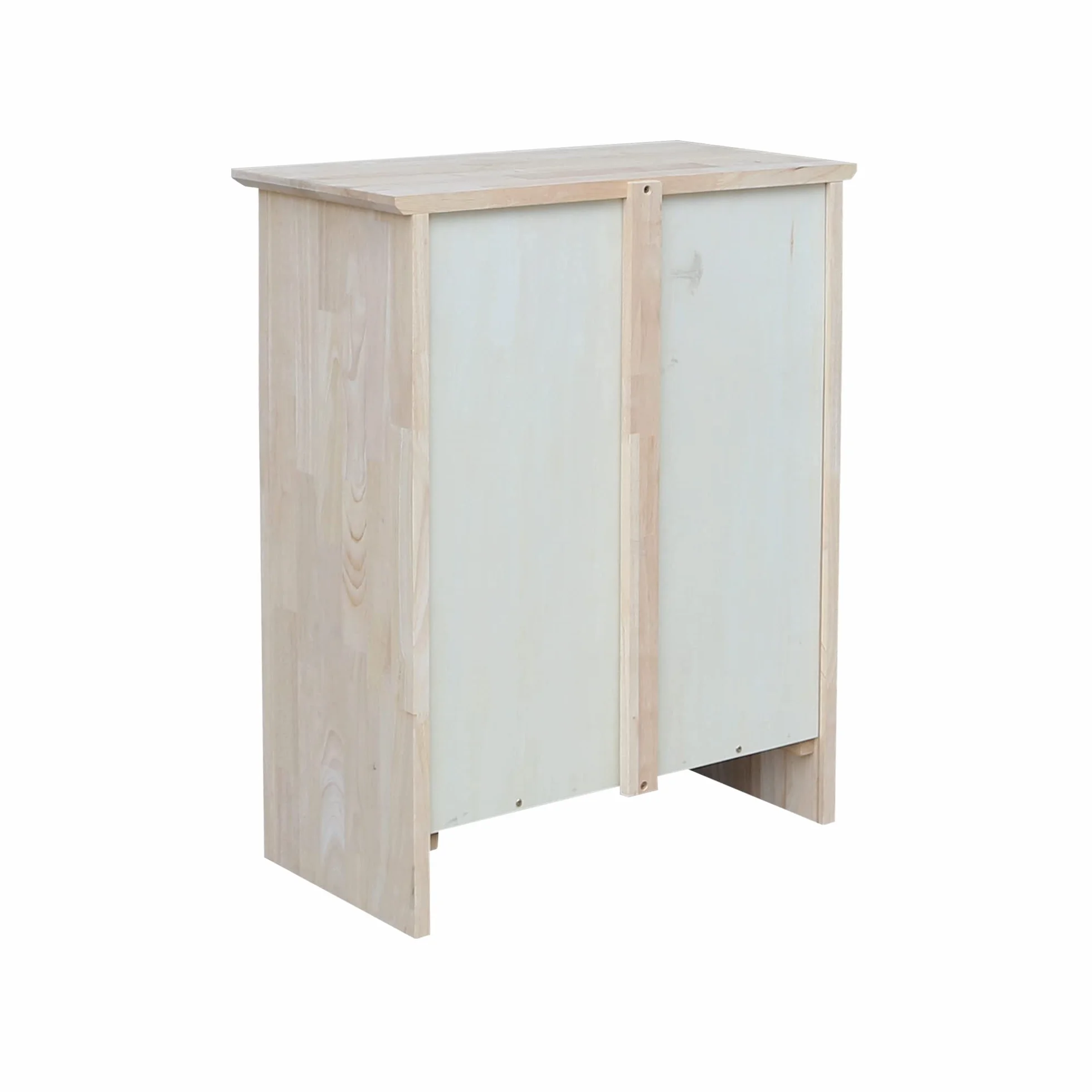 IC International Concepts Solid Wood Shaker Bookcase 30" H, Unfinished